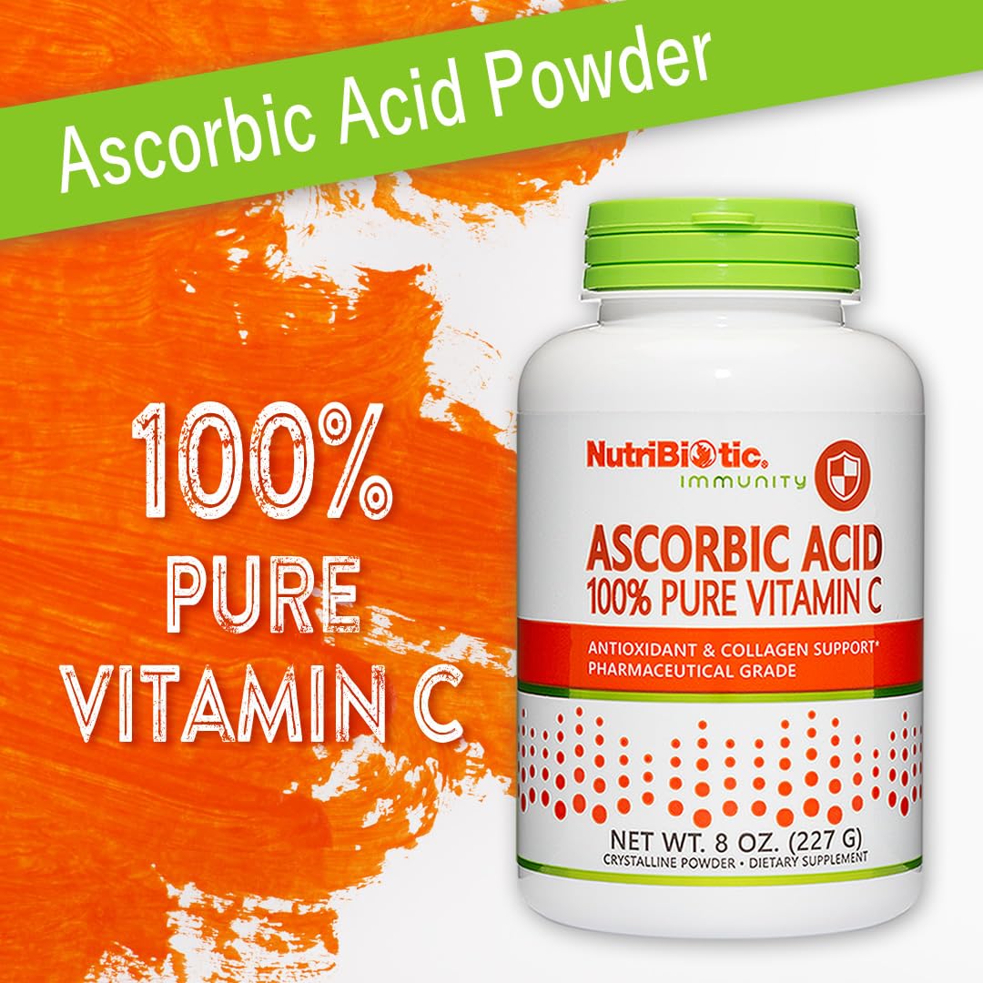 NutriBiotic Ascorbic Acid Vitamin C Powder, 8 Oz