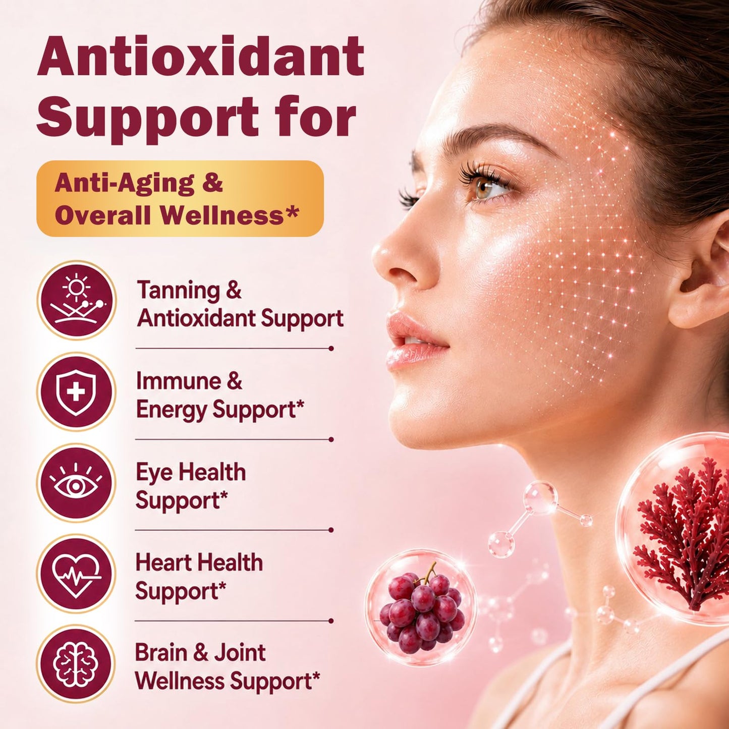 GZ HAOYUAN 19-in-1 Astaxanthin 24mg Softgels, 240 Count