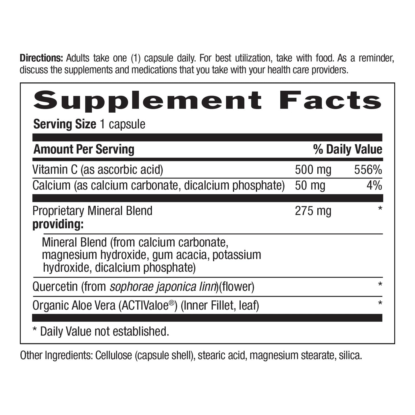 Country Life Buffer-C 500 mg Vitamin C with Bioflavonoids Capsules, 120 Count