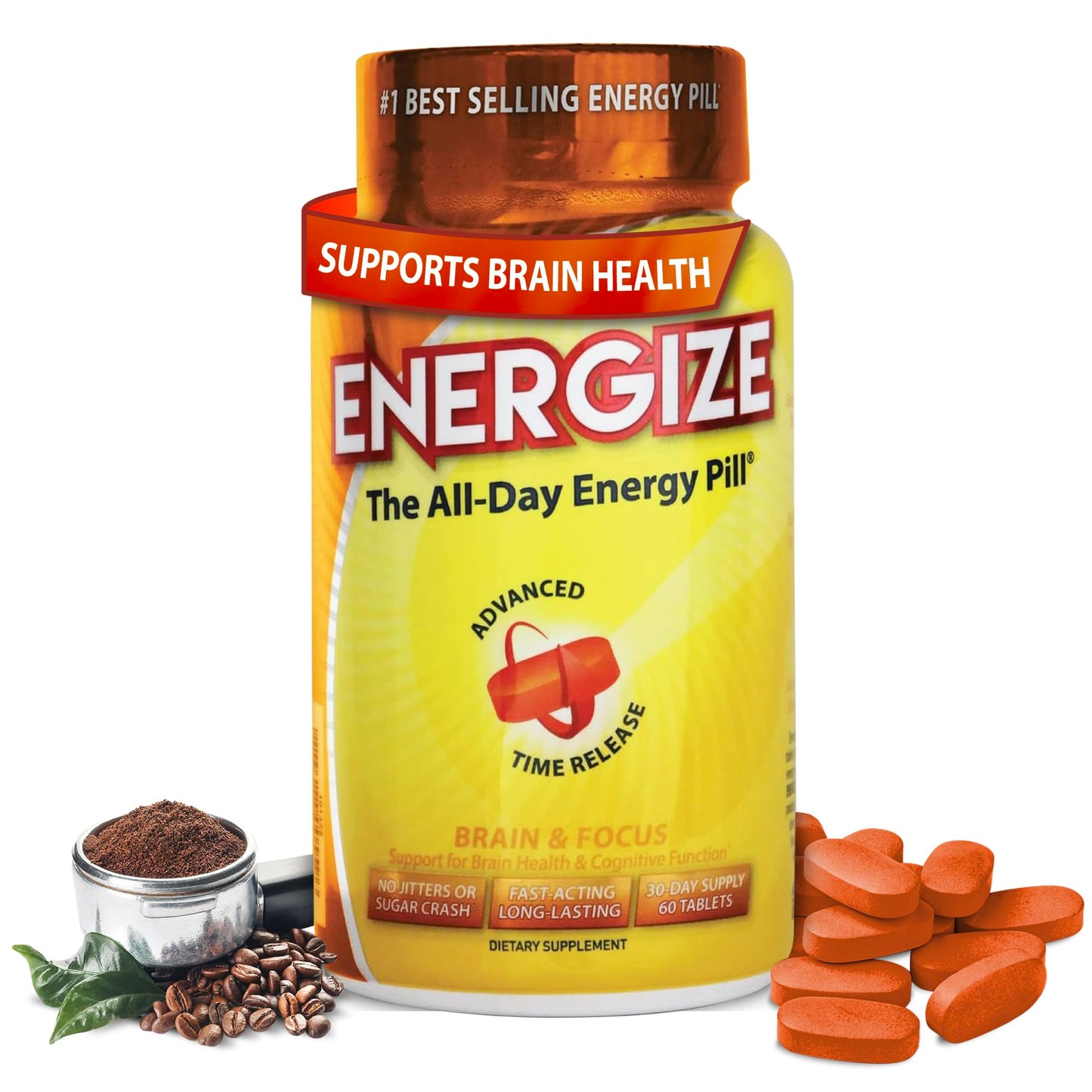 iSatori Energize Extra Strength & Brain Focus Caffeine Tablets, 120