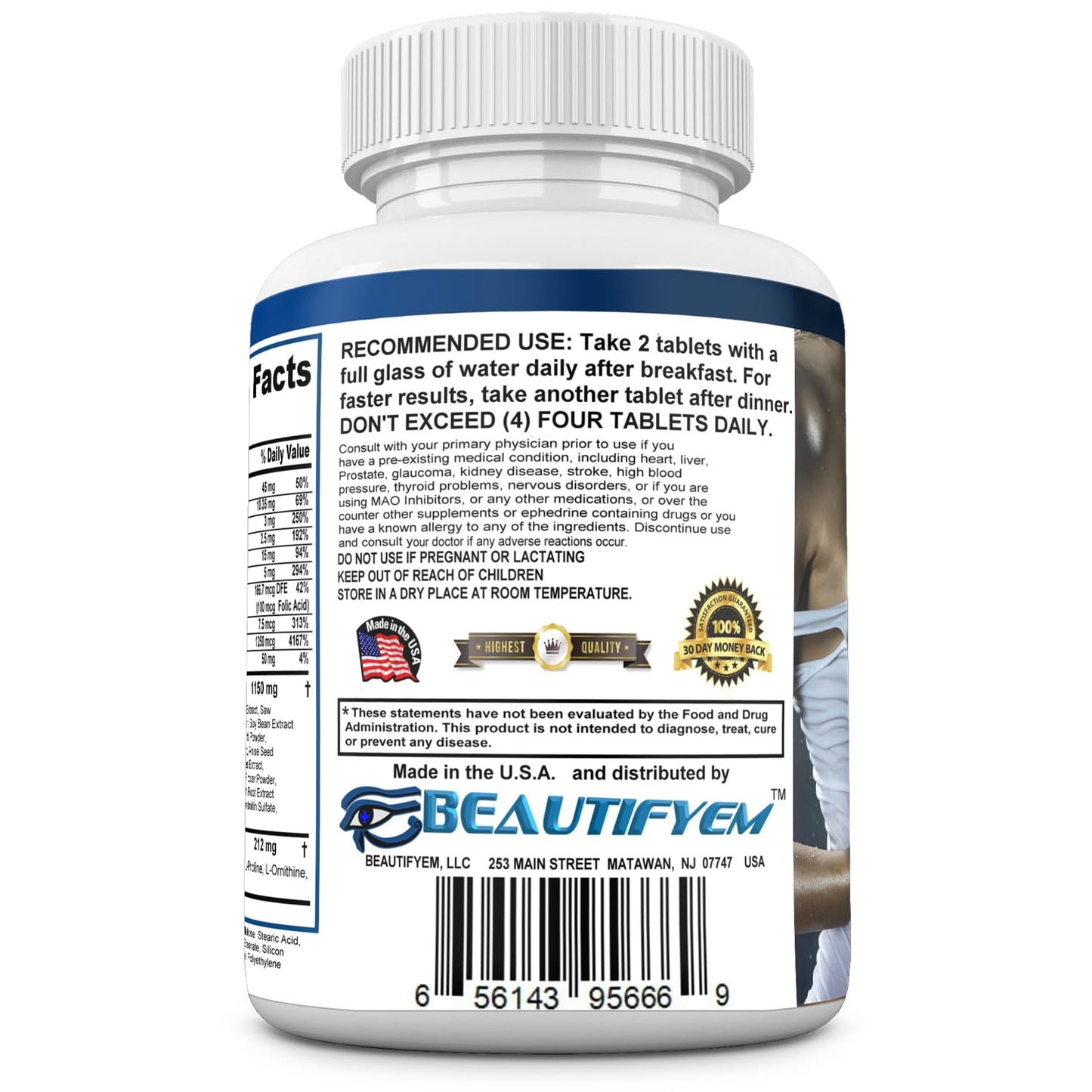 BEAUTIFYEM Nipple X-Large Nipple and Breast Enlargement Supplement Tablet 60 Count