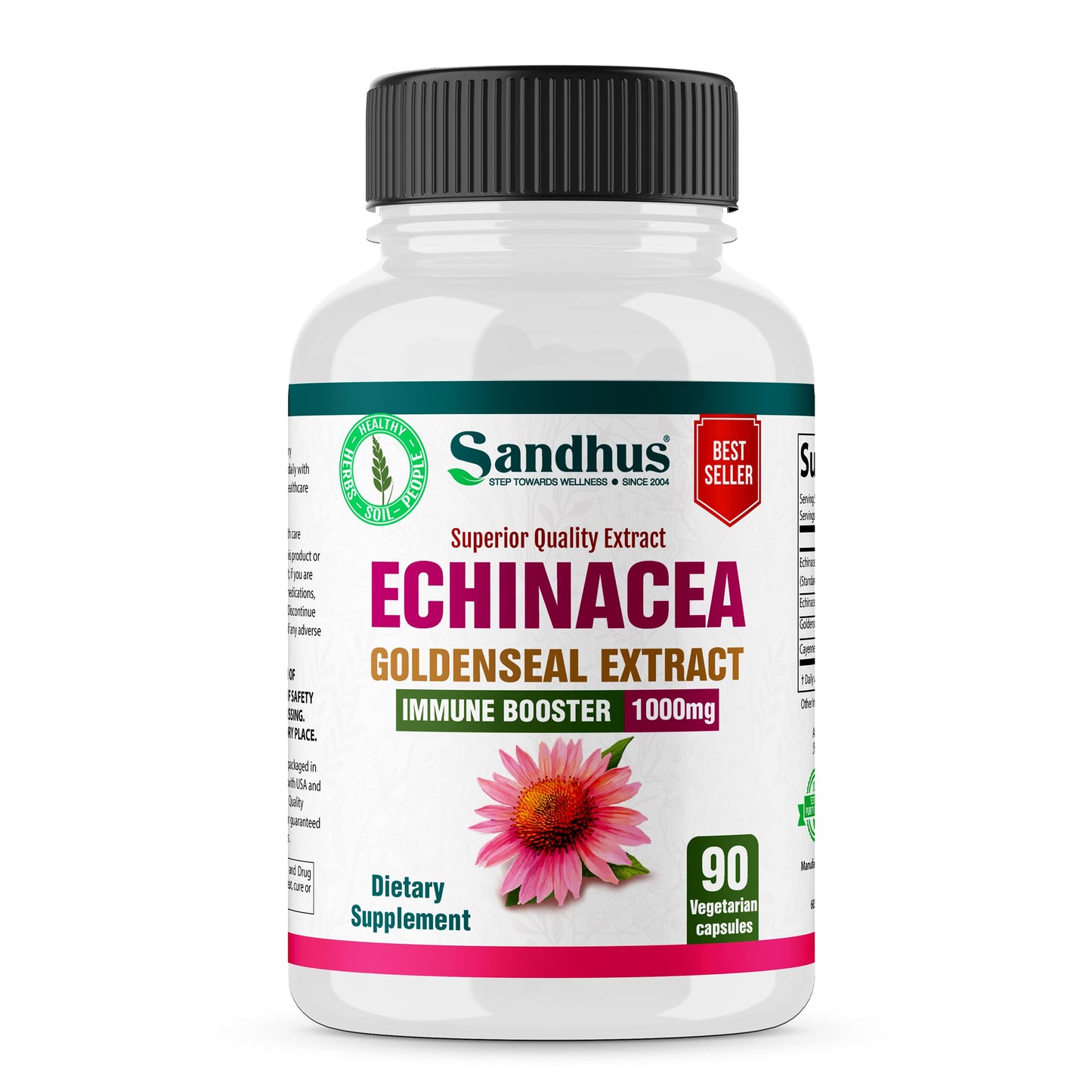 Sandhu's Echinacea Goldenseal Capsules 90 Count