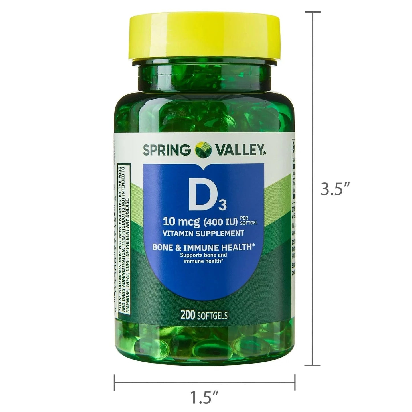 NEWCHEERS Vitamin D3 400 IU (10 mcg) Softgel, 200 Count