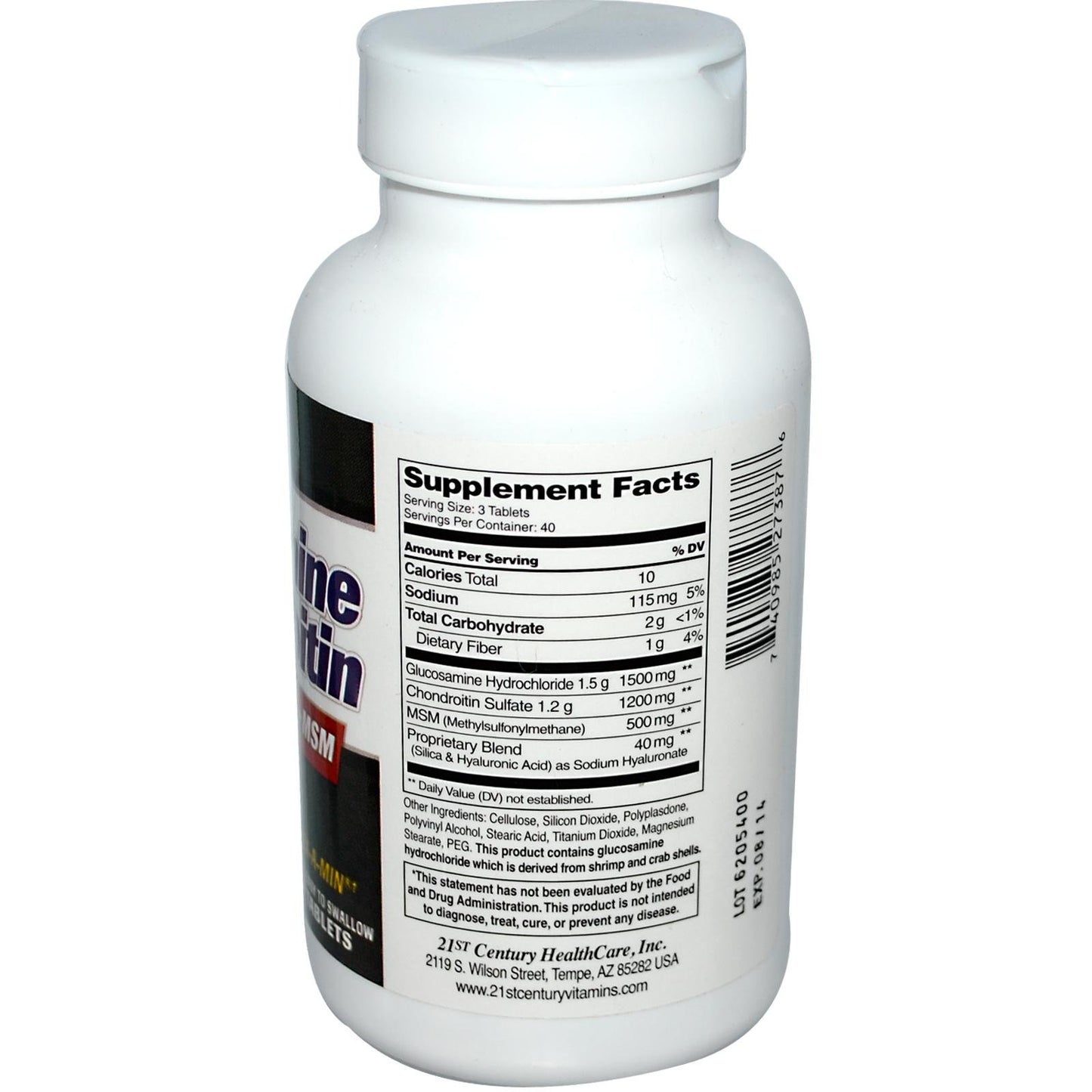 21st Century Glucosamine and Chondroitin Plus Tablets, 120 Tablets