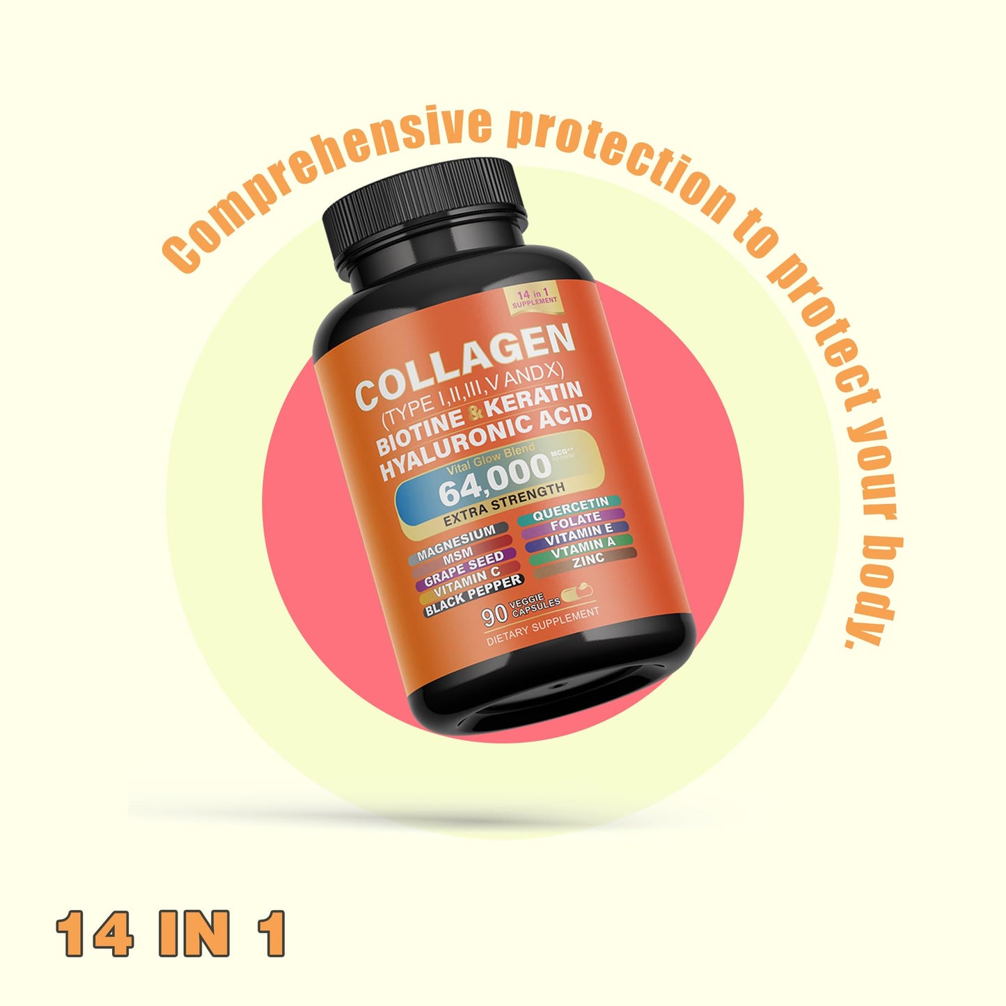Willbin Multi Vital Collagen Peptides Capsules, 60 Count