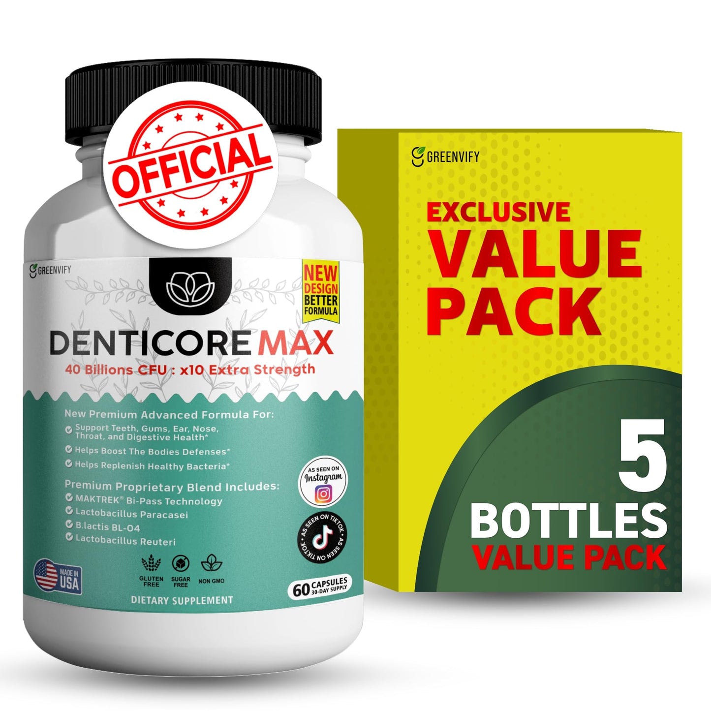 DentiCore Max for Gums and Teeth Health Capsule 300 Count