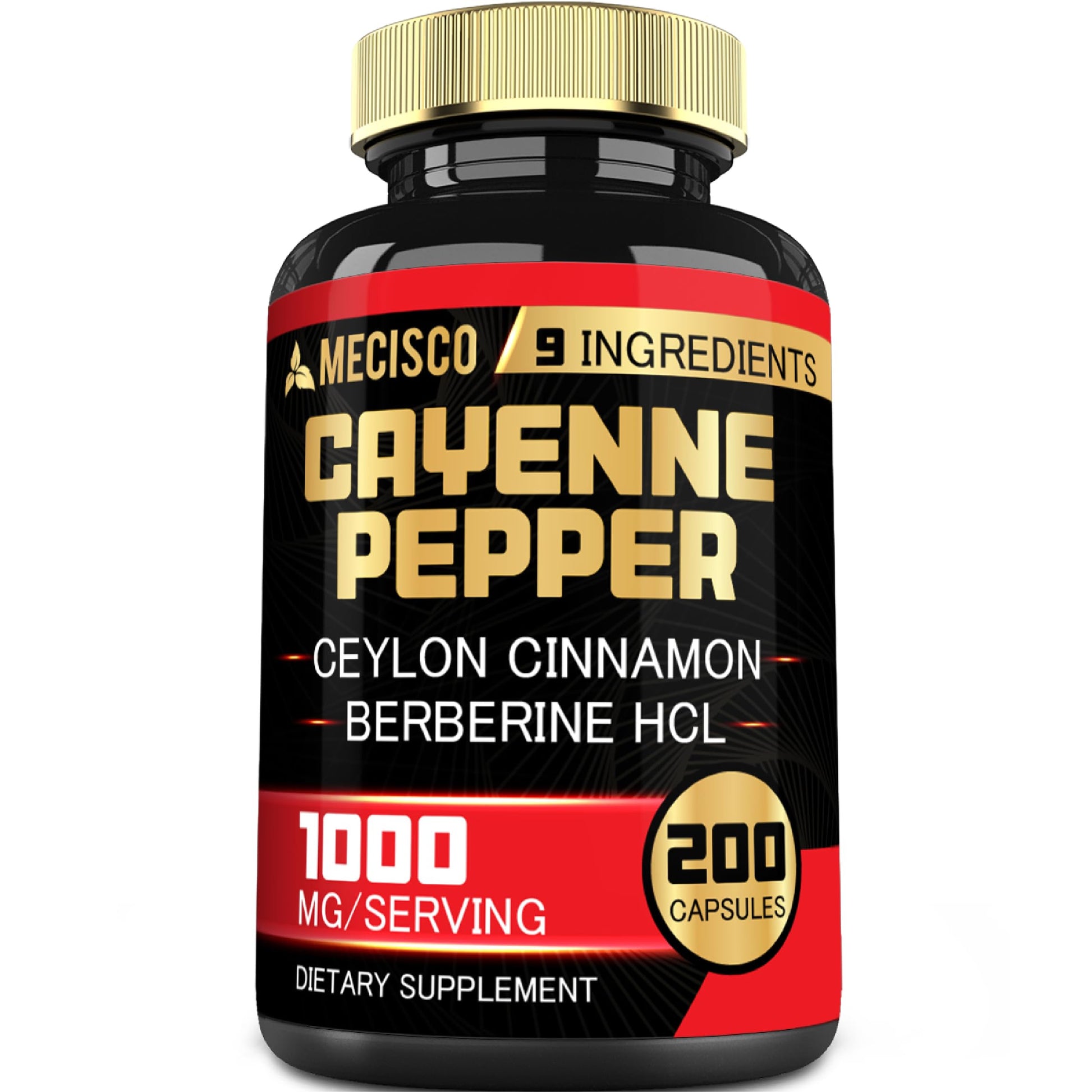 Mecisco Cayenne Pepper Capsules, 200 Capsules
