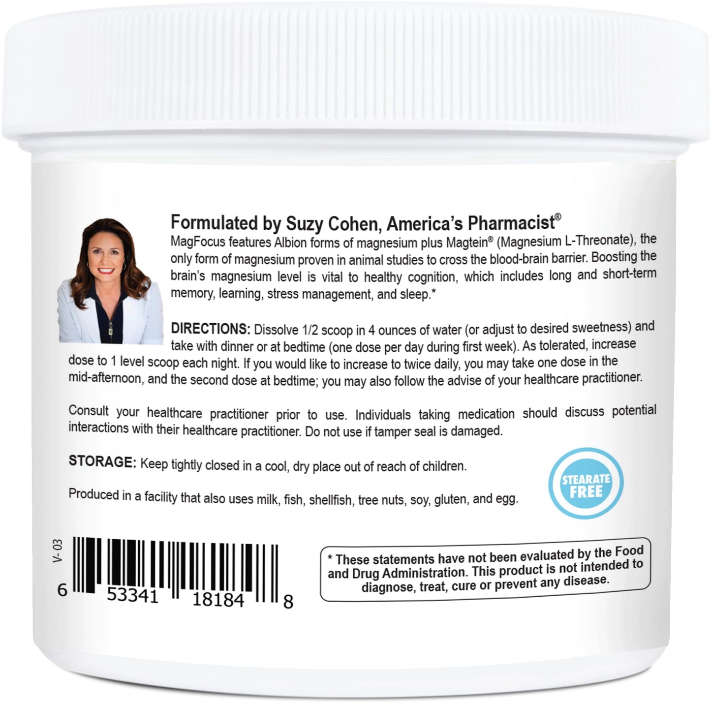 Script Essentials MagFocus Magnesium L-Threonate Powder with Magtein (Mixed Berry) Plus Magnesium Glycinate for Wellness, Focus, and Cognition, 5.29 Ounce