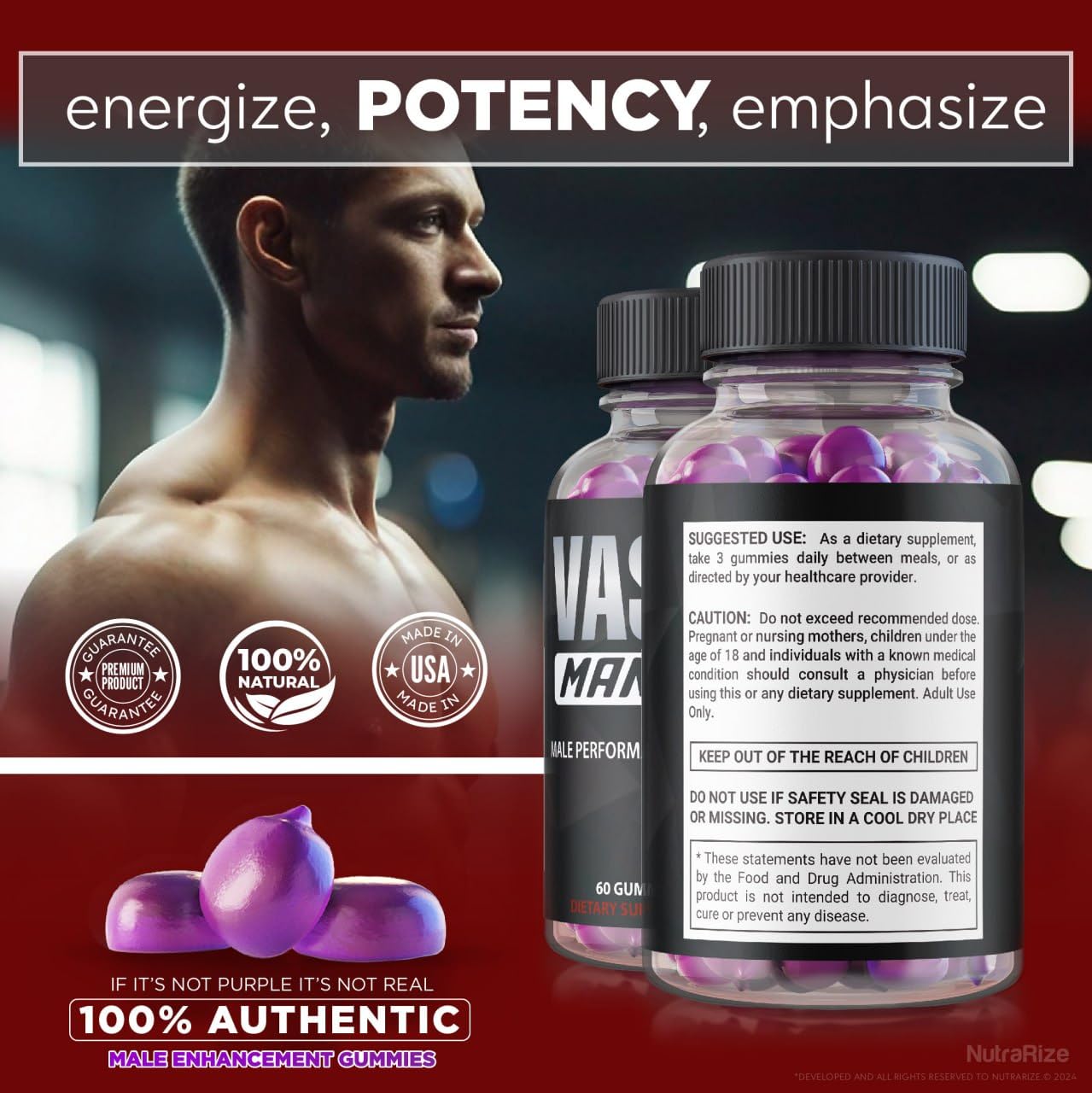 NutraRize VasoManix 180 Gummies