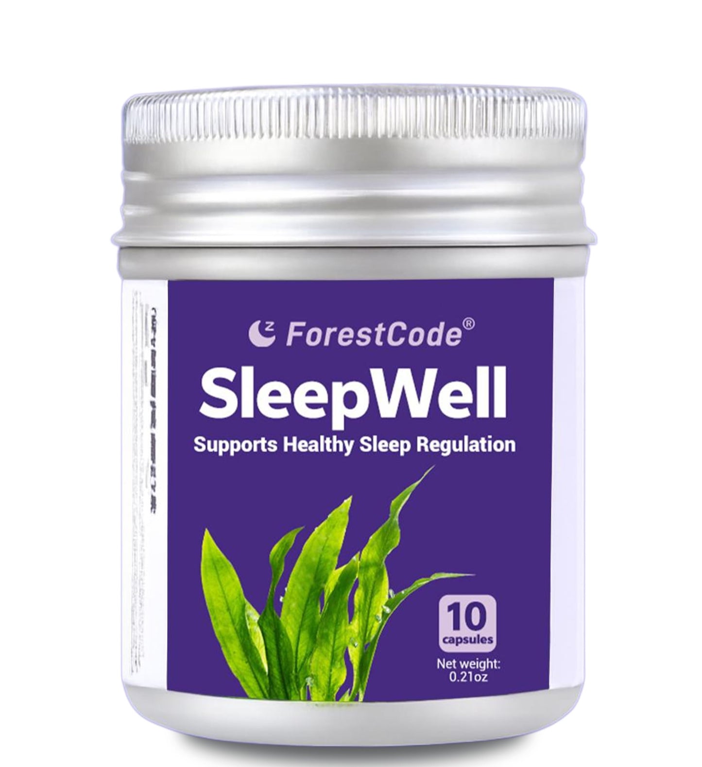 ForestCode Natural Sleep Aid for Adults with GABA & Seaweed Extract, Melatonin-Free Supplement for Deep Sleep & Stress Relief, Non-Habit Forming Capsules, 10 Count