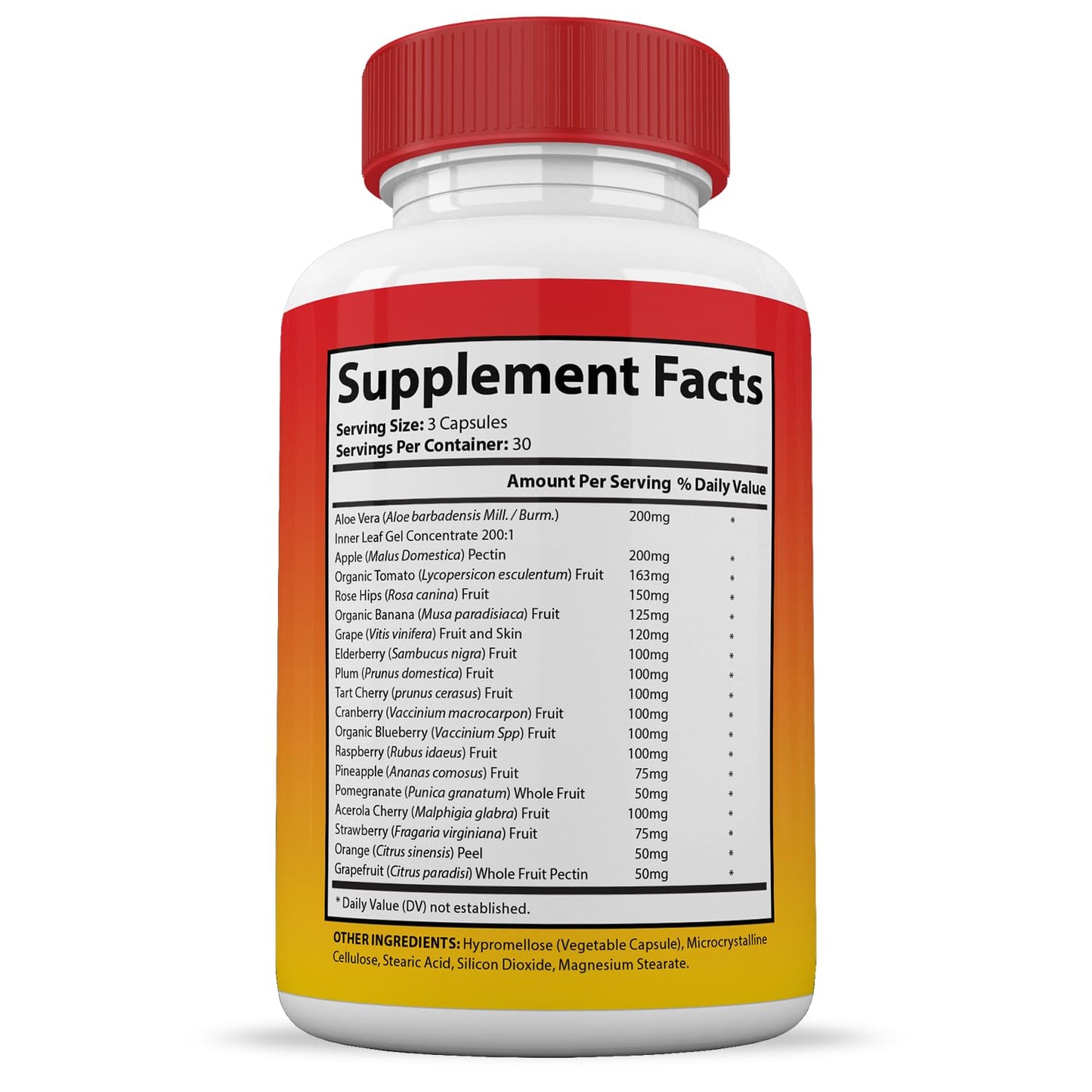 Justified Laboratories Vital Fruits and Veggies Whole Food Red & Green Superfoods Capsules, 90 Count