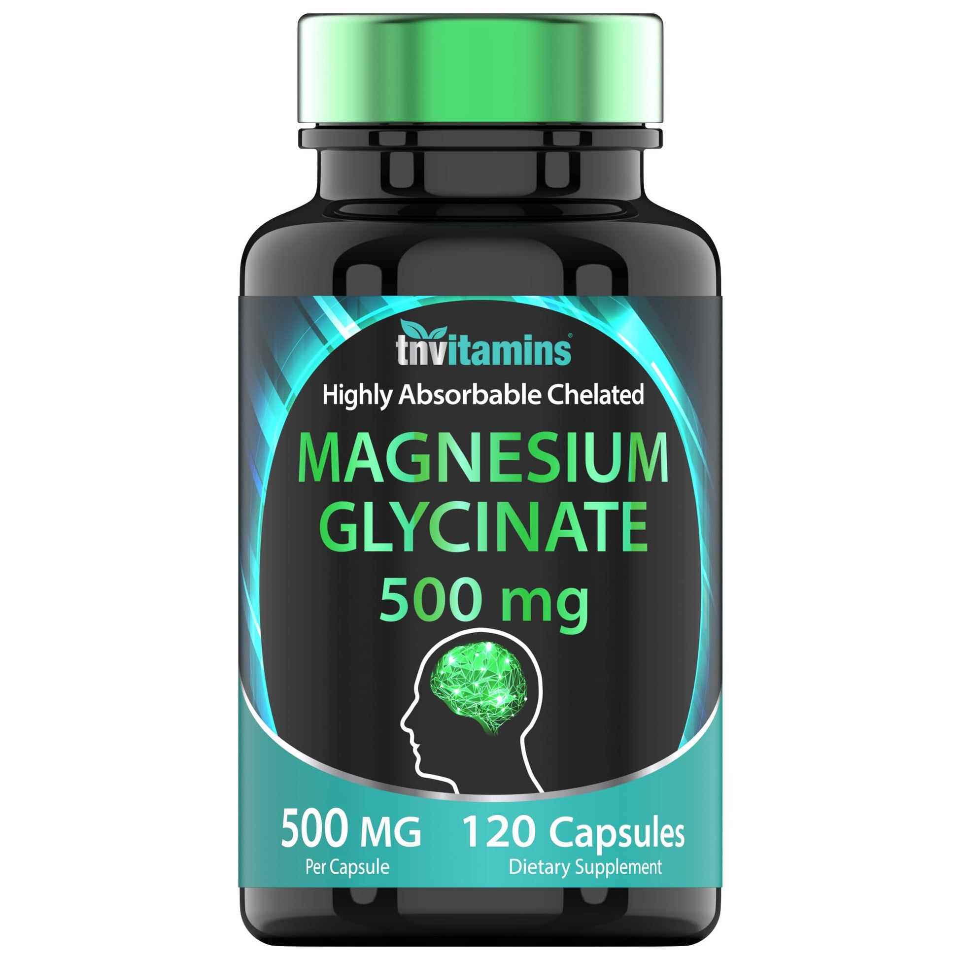 tnvitamins Magnesium Glycinate 500mg Capsule, 120 Count