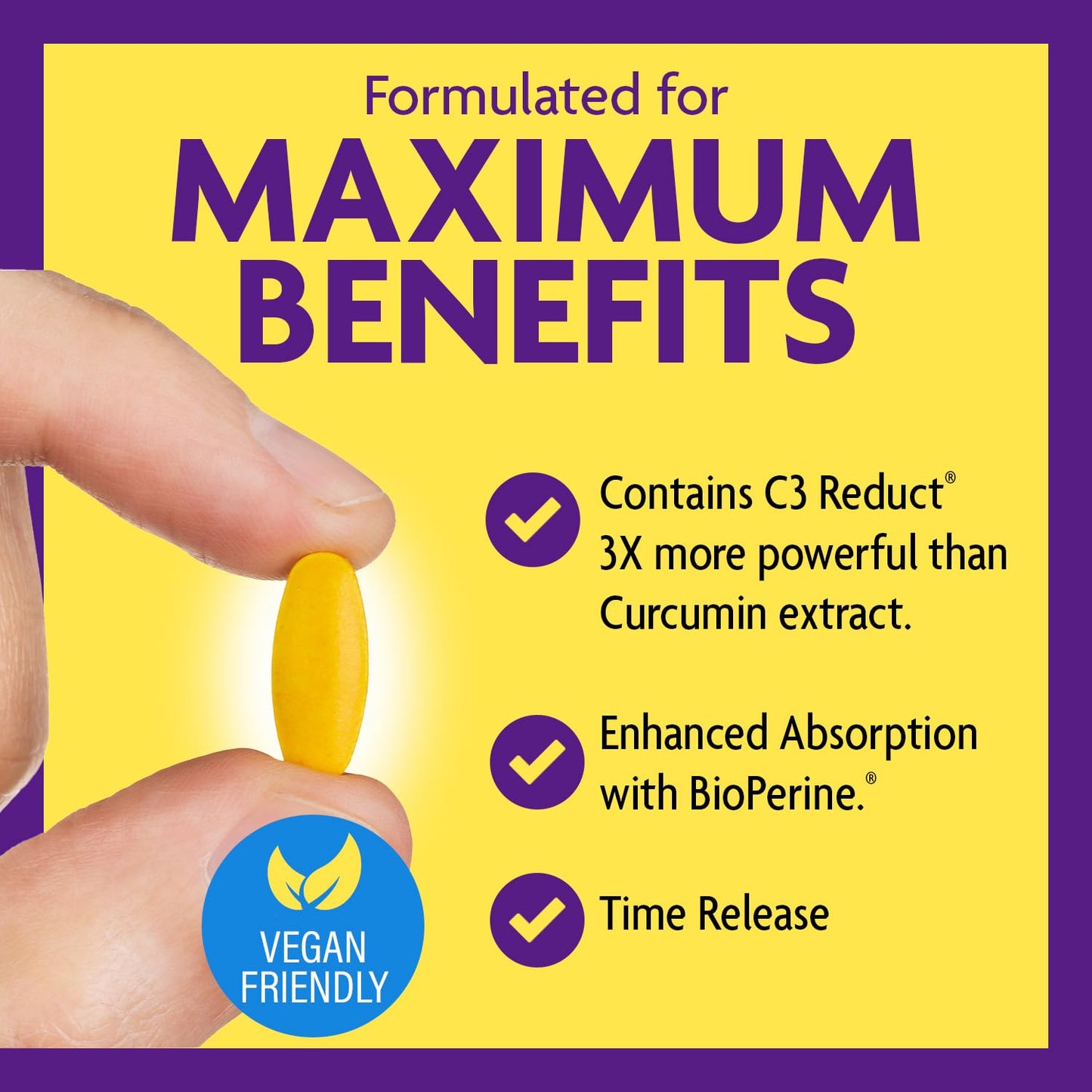 InnovixLabs Turmeric Curcumin with Black Pepper Extract - High Absorption Turmeric and Curcumin Supplements with BioPerine, C3 Reduct & Curcumin C3 Complex, 60 Tablets