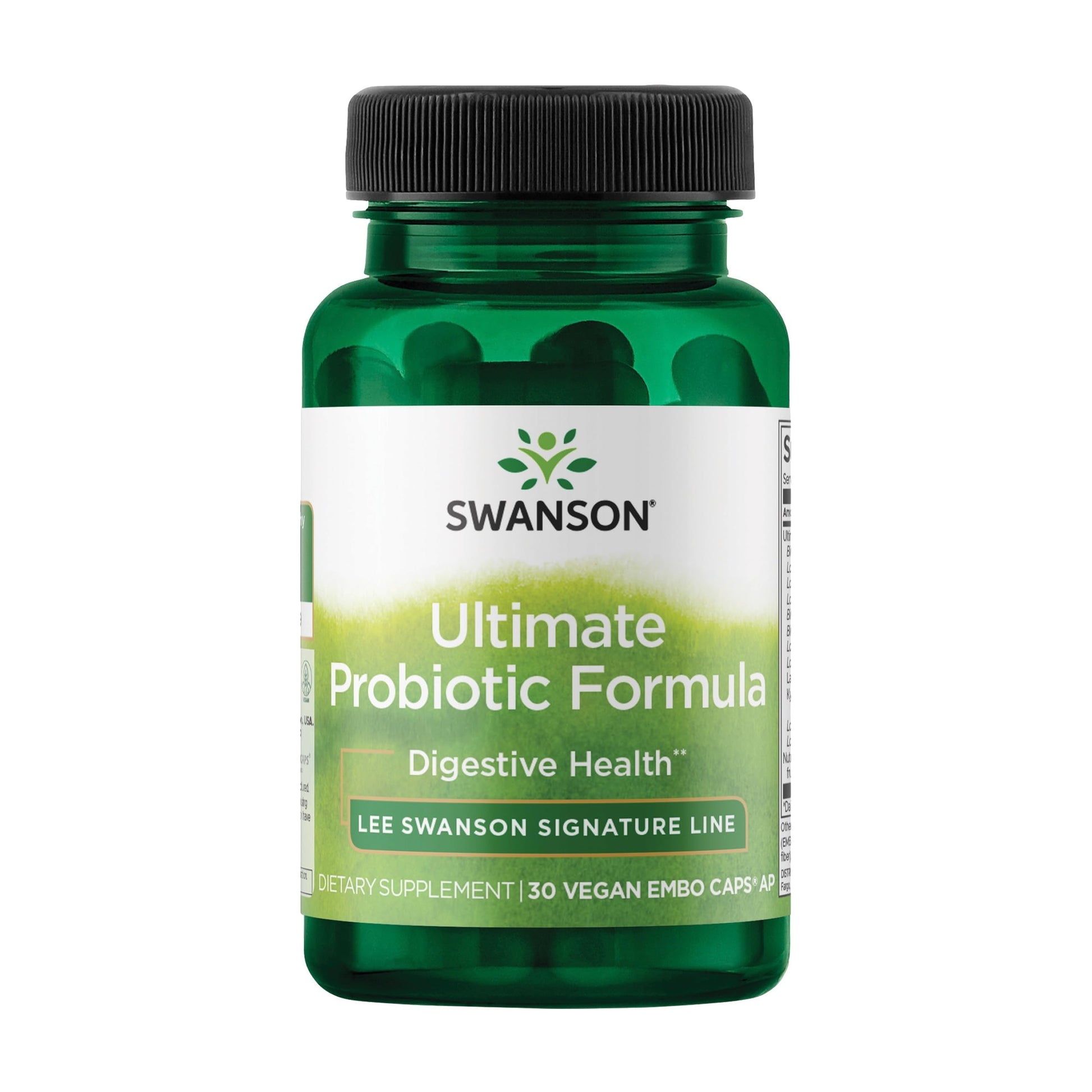 Swanson Ultimate Probiotic Formula Digestive Health Immune System Support 66 Billion CFU Prebiotic NutraFlora scFOS Vegan Capsules, 30 Count