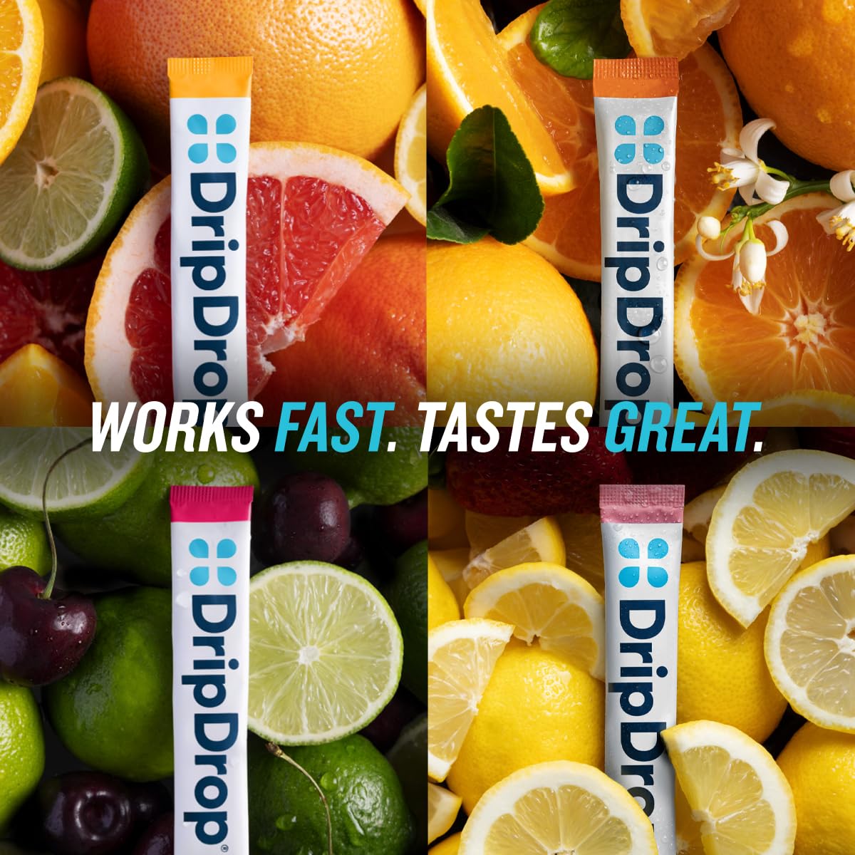 DripDrop Hydration Sugar Free Electrolyte Packets, Powder, 32 Count