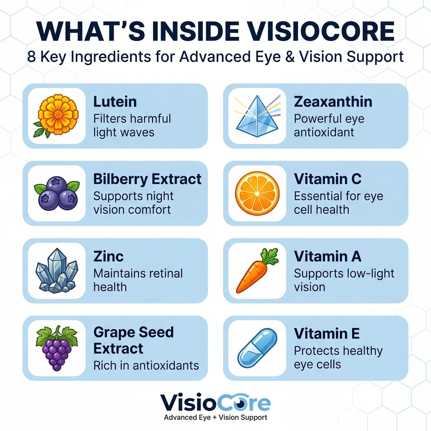 Empower Health Labs VisioCore Advanced Eye & Vision Support Capsule, 60 Capsules
