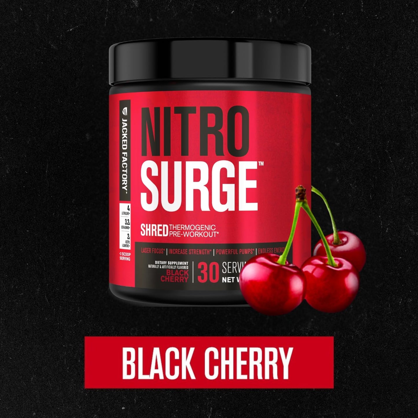 Jacked Factory NITROSURGE Shred Pre Workout Powder 30 Servings