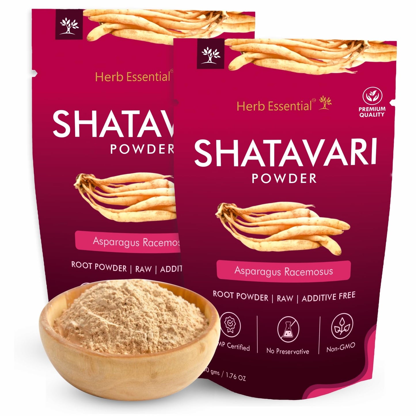 Herb Essential Shatavari Powder, 3.5274 oz (Pack of 2)