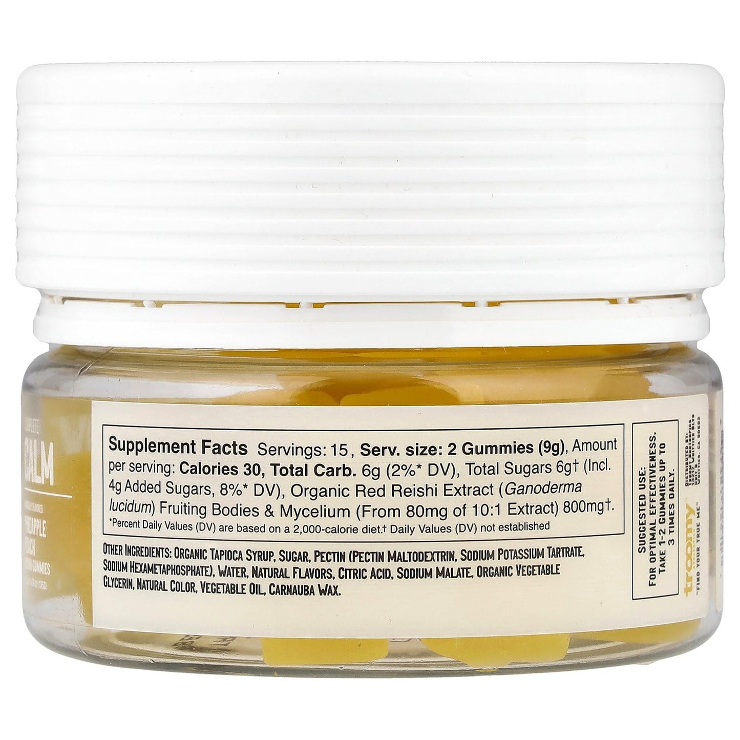 Troomy Nootropics Reishi Calm Gummies, 30 Count