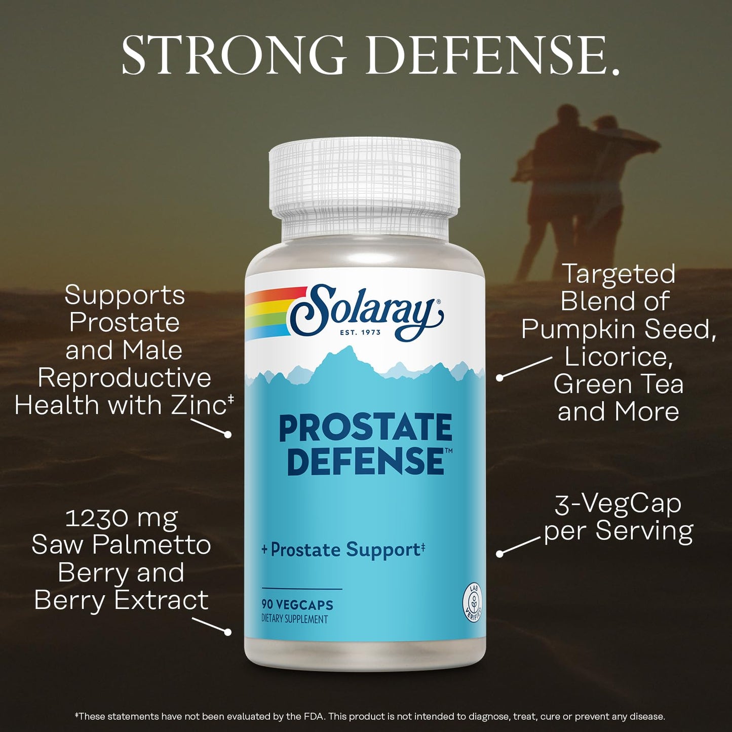 SOLARAY Prostate Defense Vegetarian Capsules 90 Count
