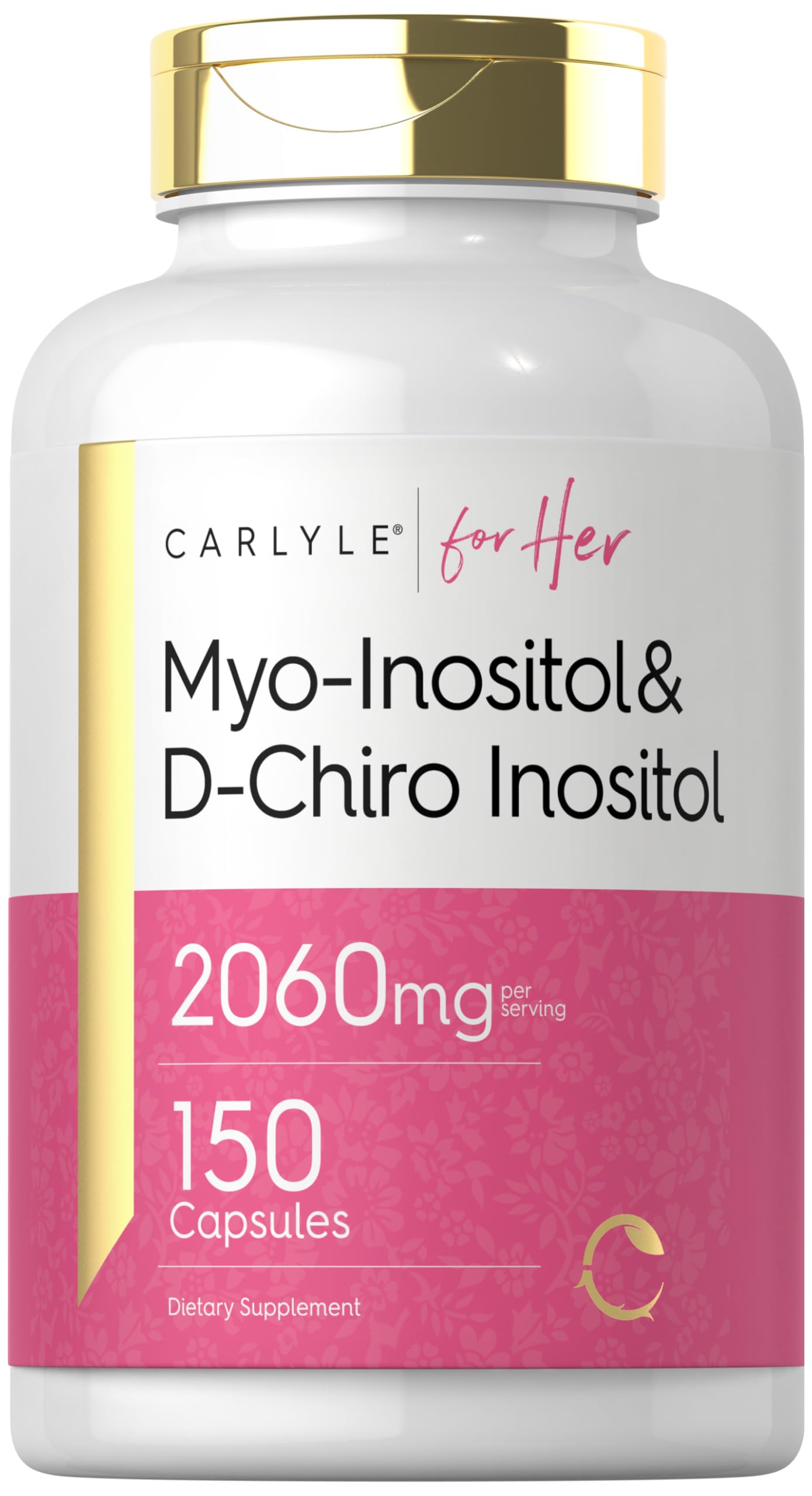 Carlyle Myo-Inositol & D-Chiro Inositol Supplement for Women Capsules 150 Count