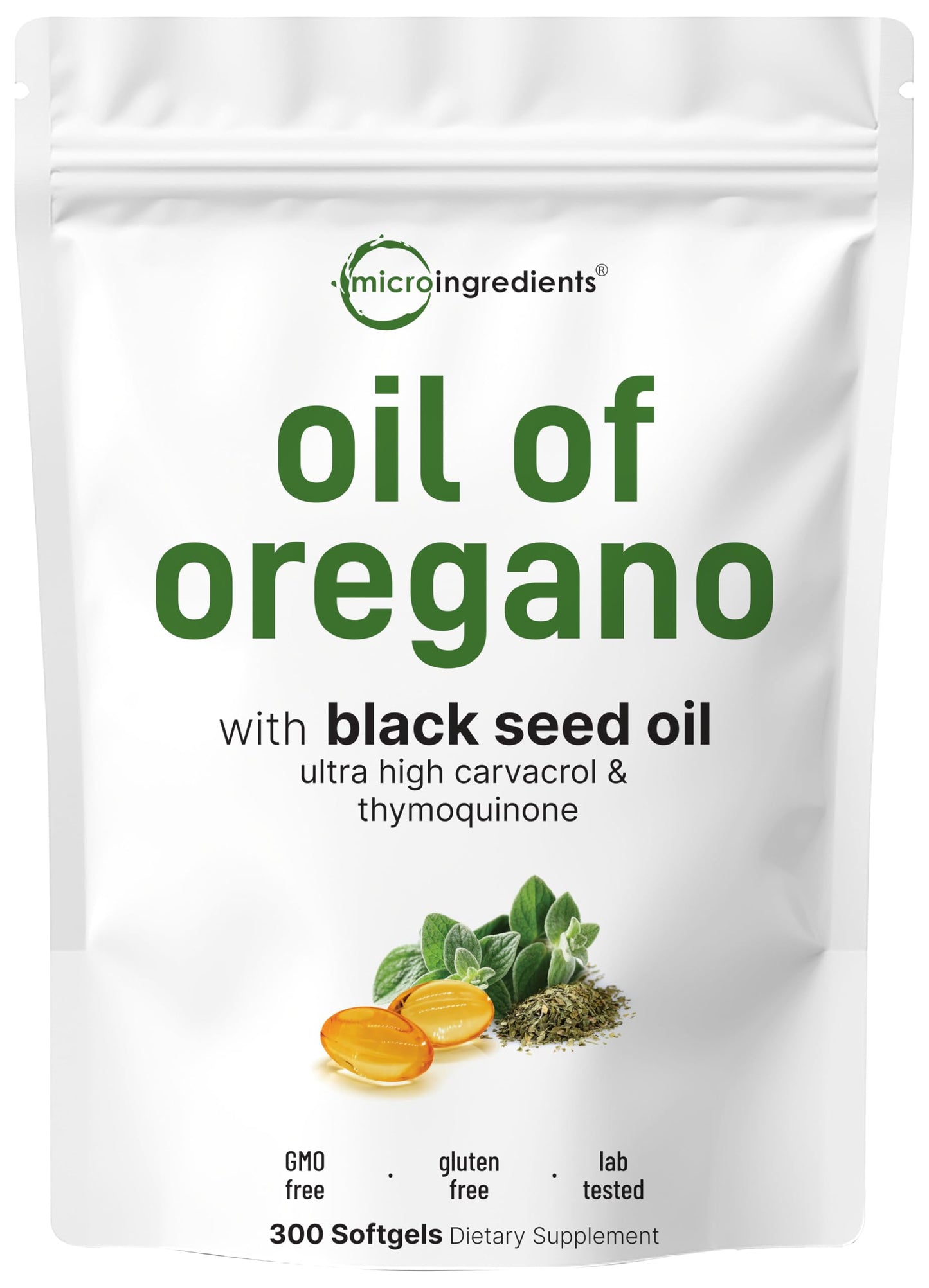 Micro Ingredients Oil of Oregano Softgels 300 Count