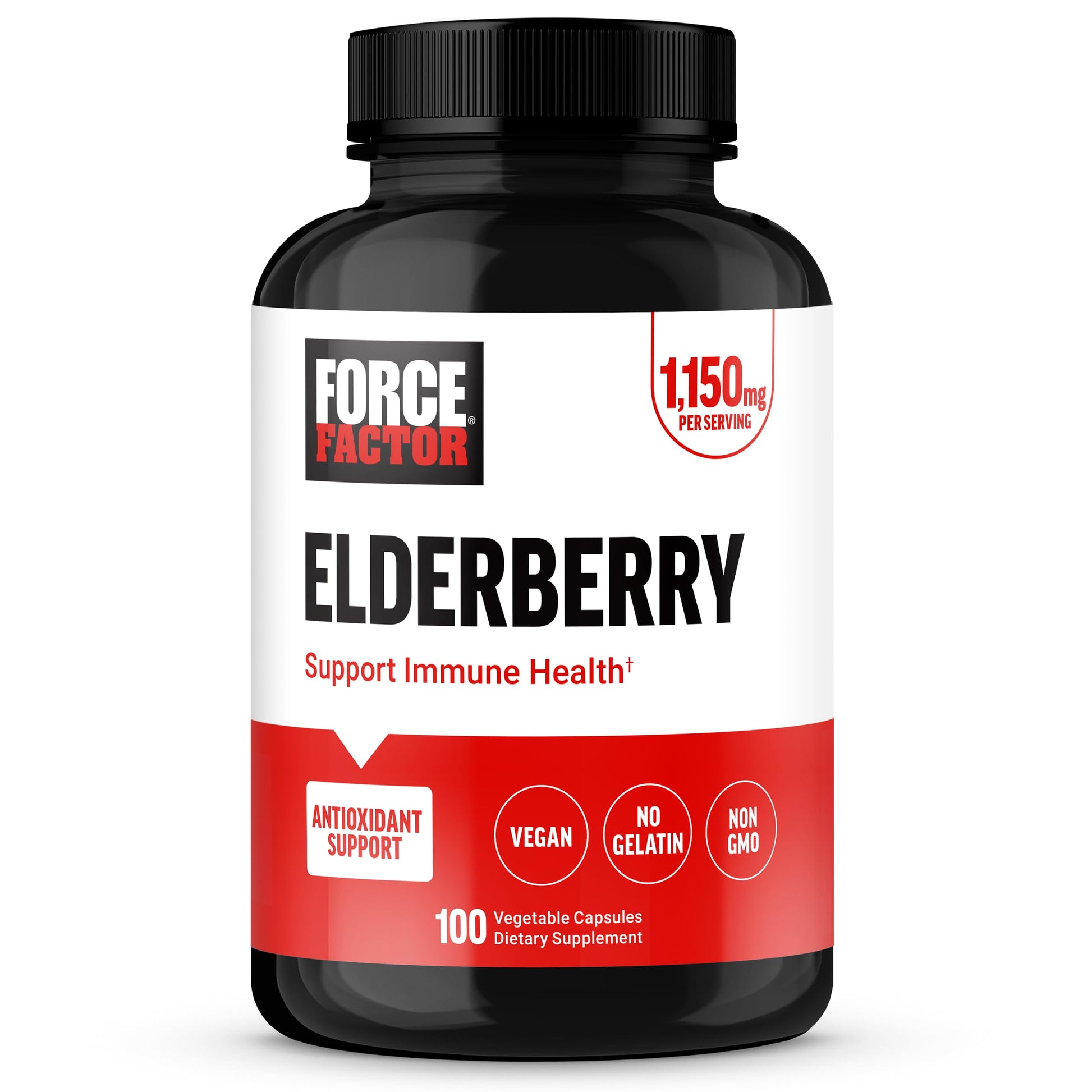 Force Factor Elderberry Capsules 100 Capsules