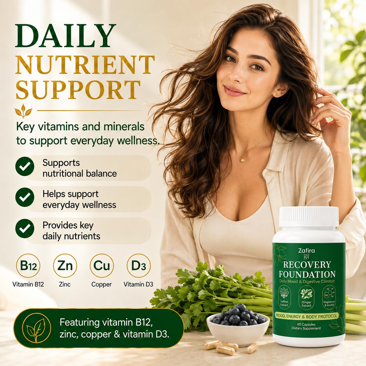VSRSUKE Zafira Organics Recovery Foundation Capsule 60 Capsules