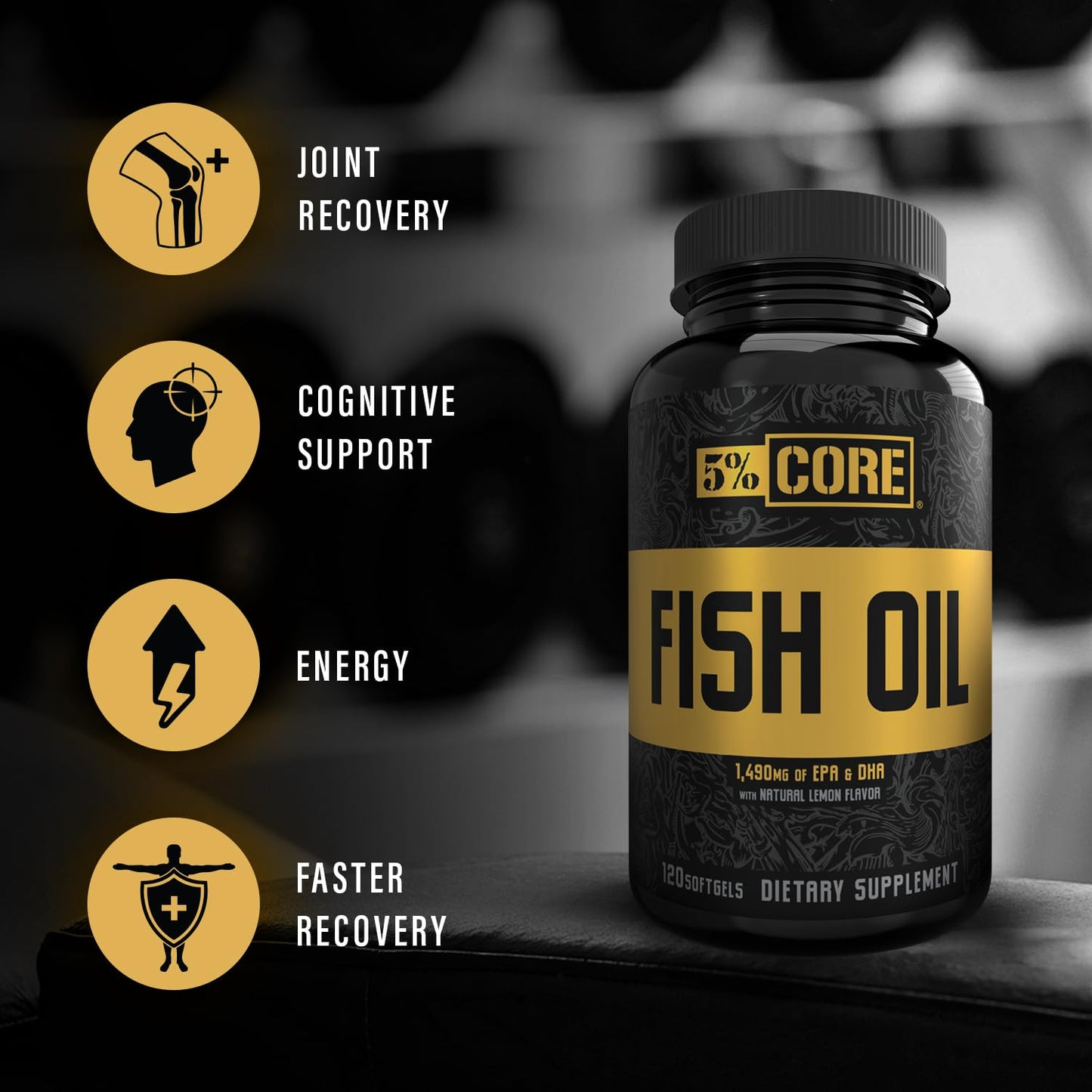 5% Nutrition Core Fish Oil Supplement Capsule 120 Count