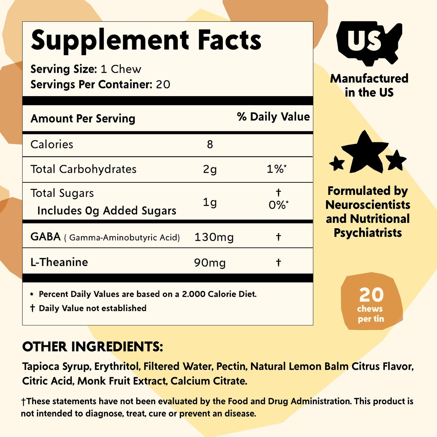 PYM Health Citrus Mood Chews Gummy, 60 Count