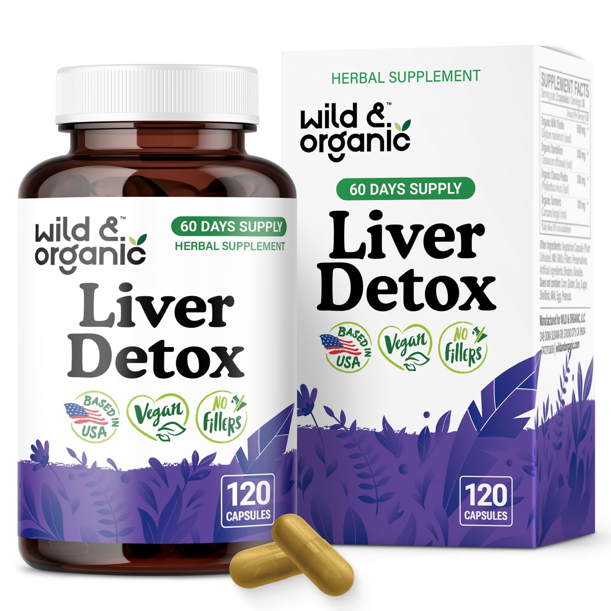 Wild & Organic Liver Detox Capsules 120 Capsules