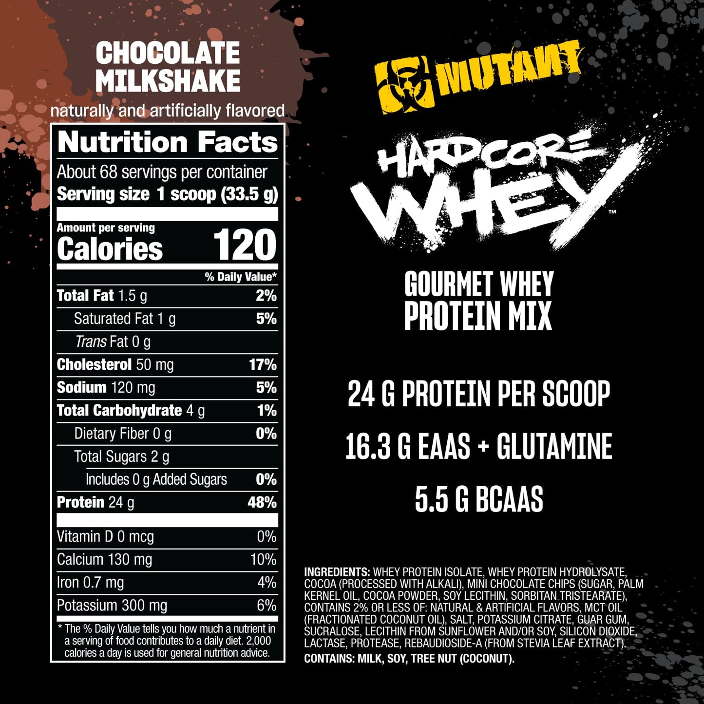 Mutant Hardcore Whey Protein Powder, 80 Servings