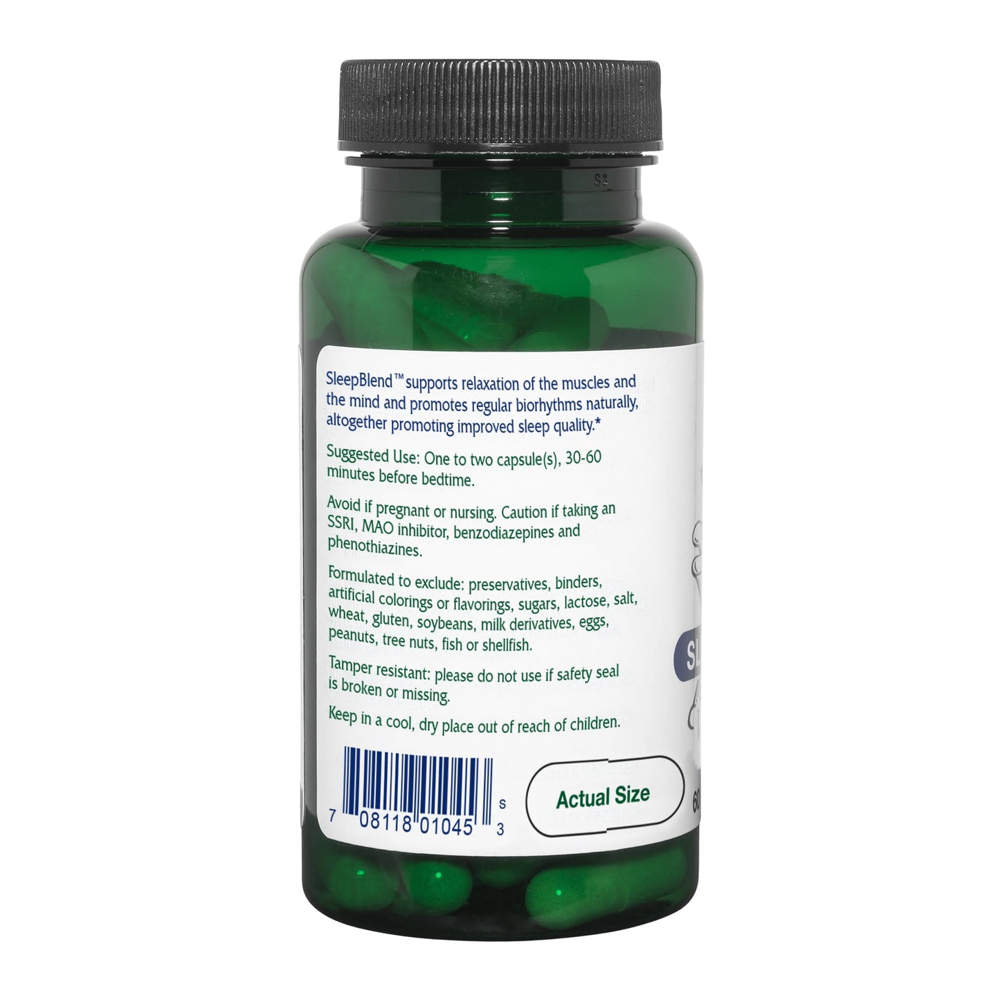 Vitanica Sleepblend Sleep Support Supplement, Capsule, 60 Capsules