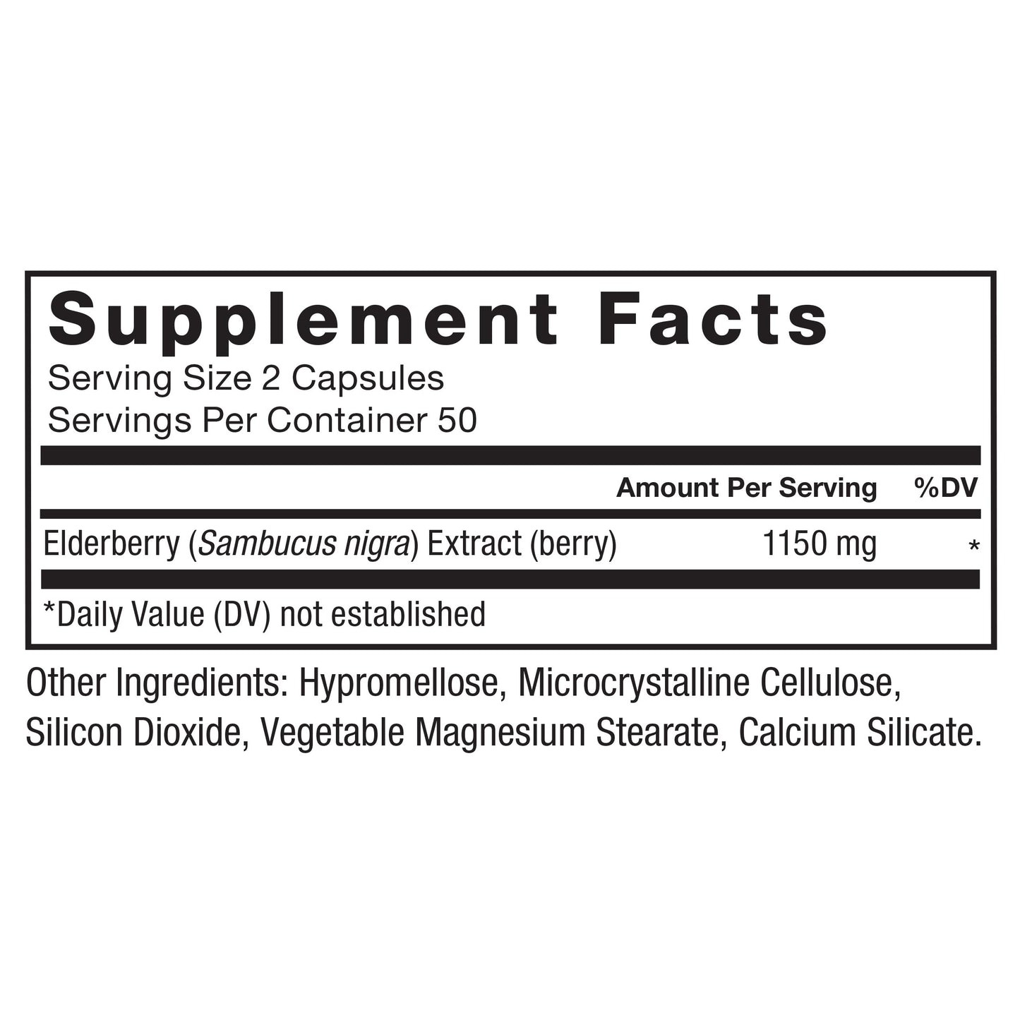 Force Factor Elderberry Capsules 100 Capsules