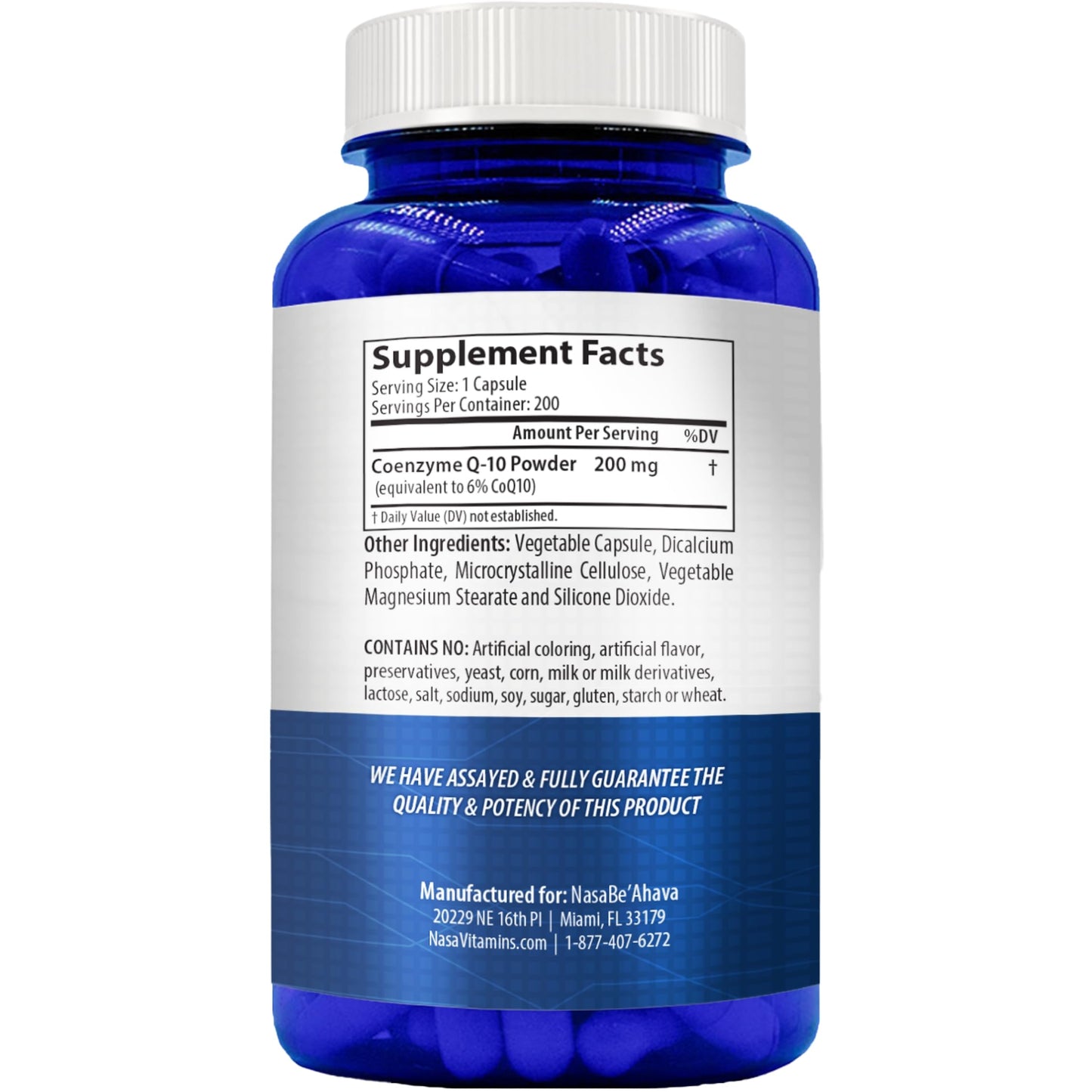 NasaBeahava CoQ10 200mg Capsules, 200 Count