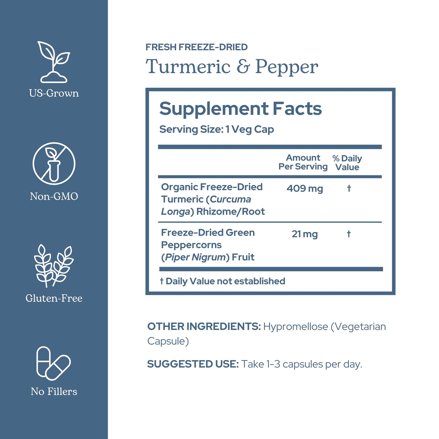 Eclectic Institute Organic Turmeric & Pepper Capsules, 90 Count