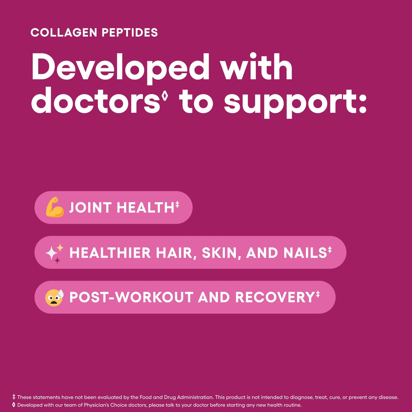 Physician's CHOICE Collagen Peptides Protein Powder Grass Fed, Powder, 2 Pack