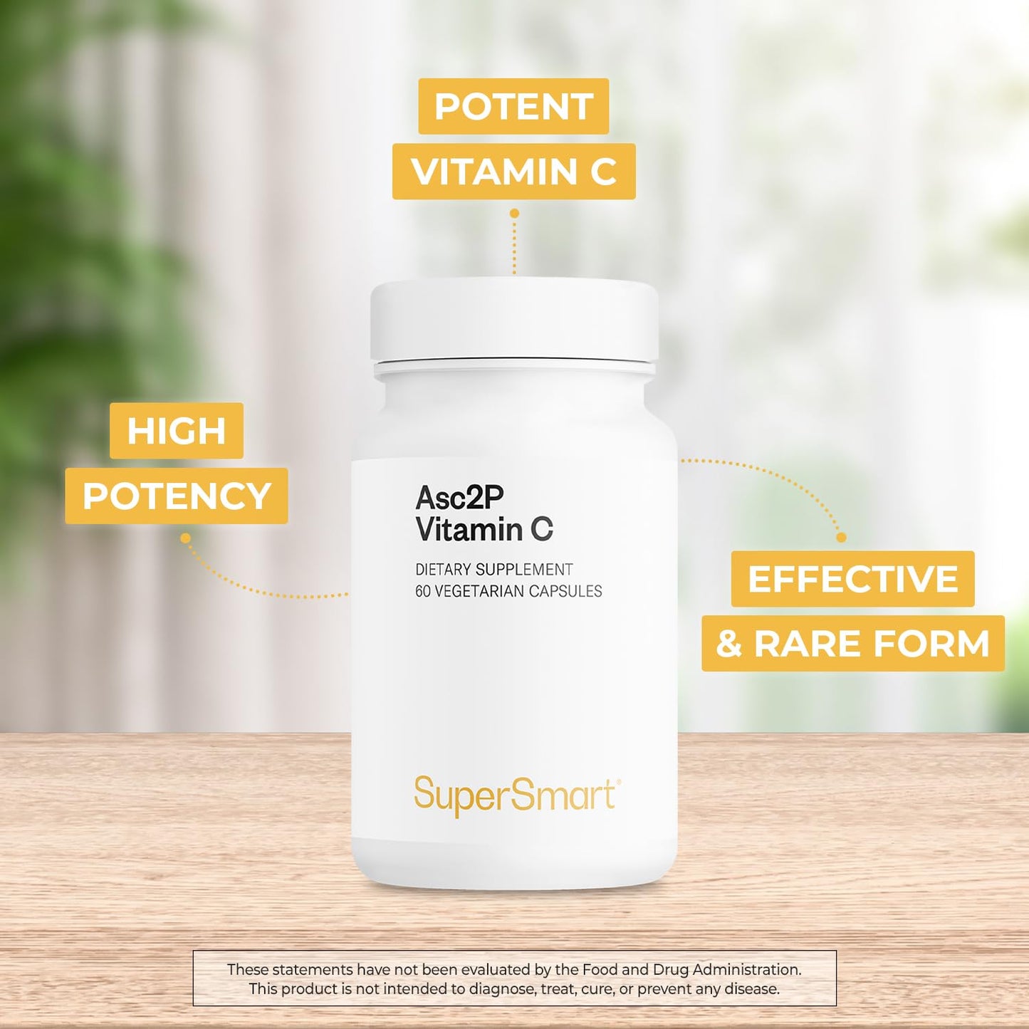 Supersmart Asc2P Vitamin C 500mg per Day Capsule, 60 Vegetarian Capsules
