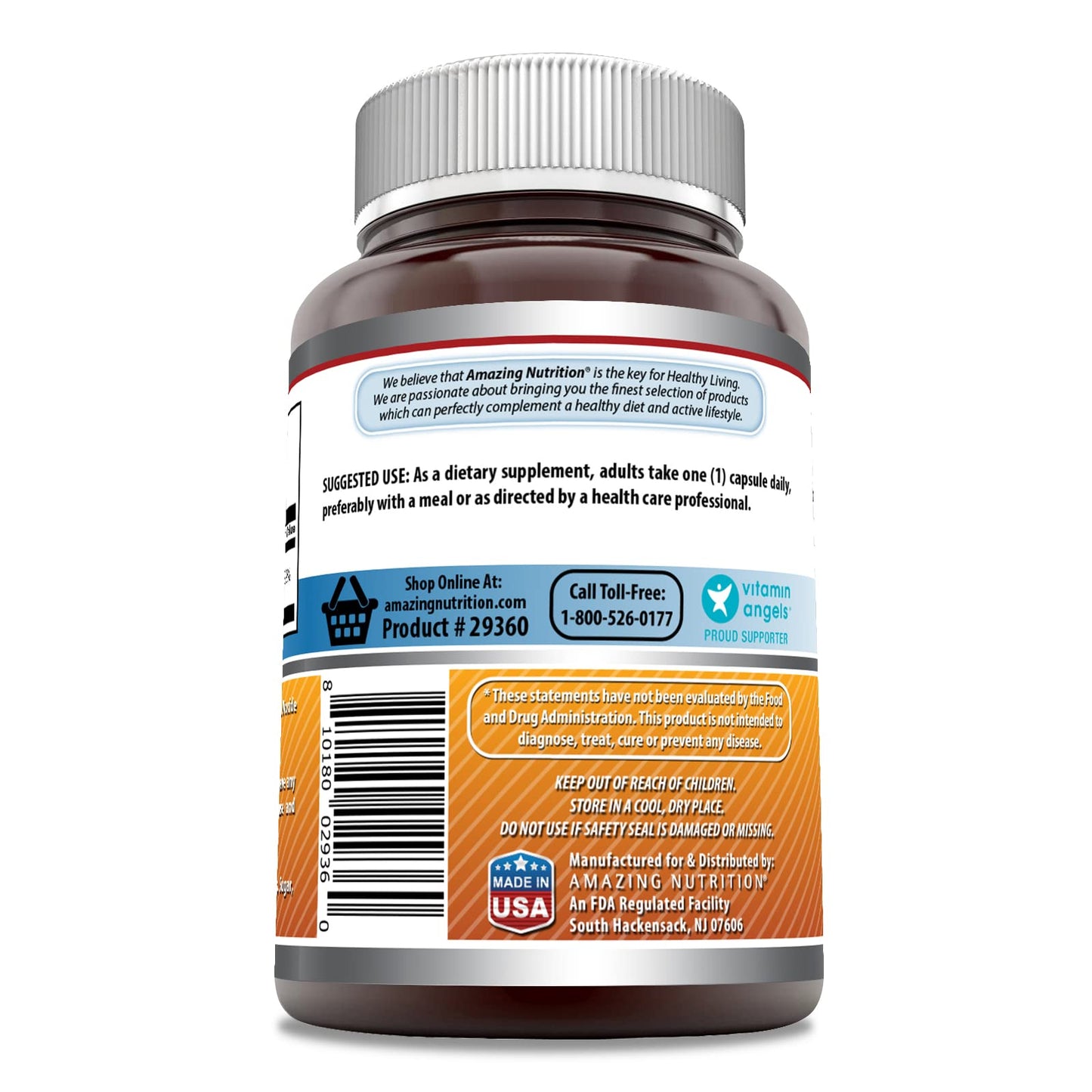 Amazing Nutrition Riboflavin 400mg Capsules, 120 Count