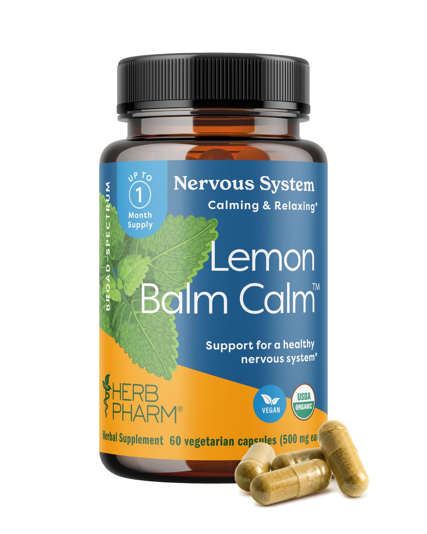 Herb Pharm Lemon Balm Calm Capsules 60 Capsules