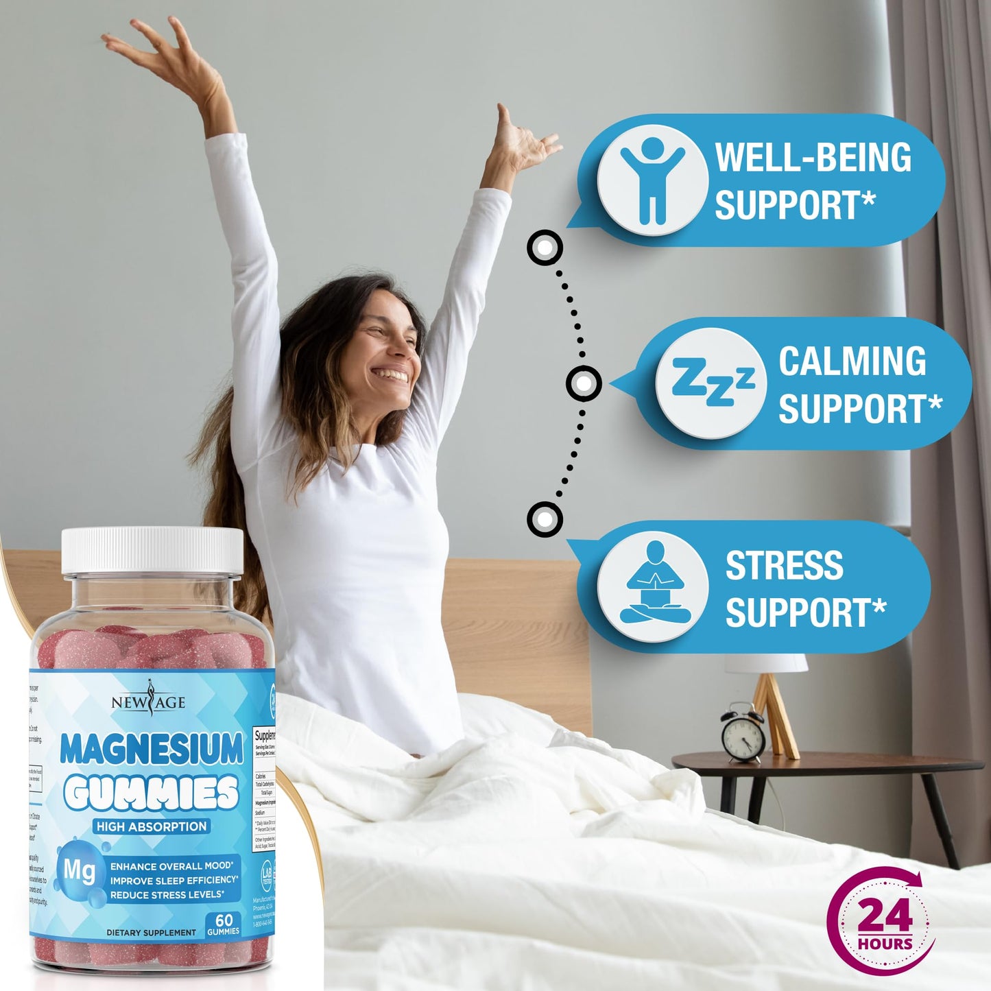 New Age Magnesium Gummies 120 Count