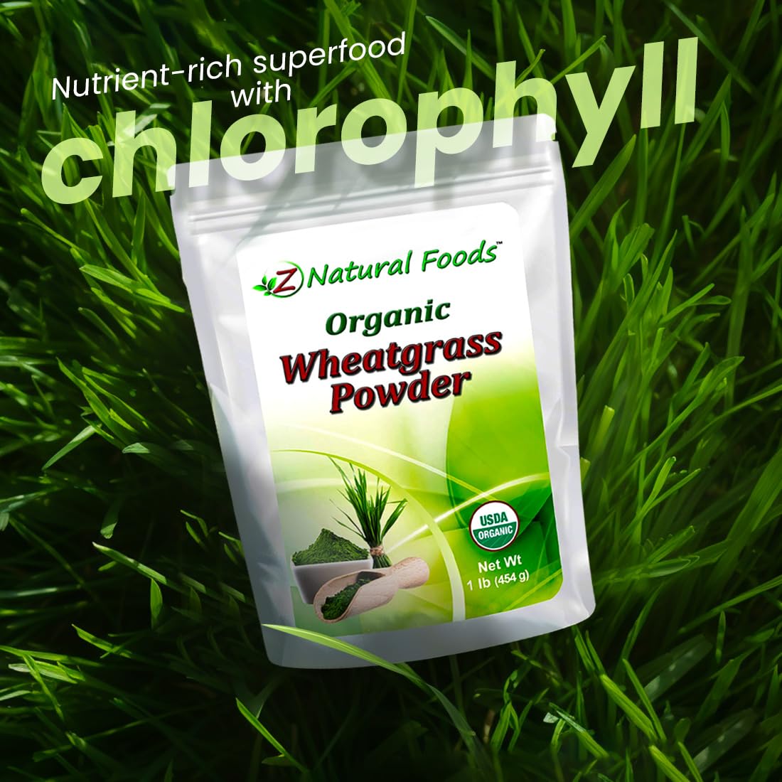 Z Natural Foods Organic Wheatgrass Powder, 16 oz