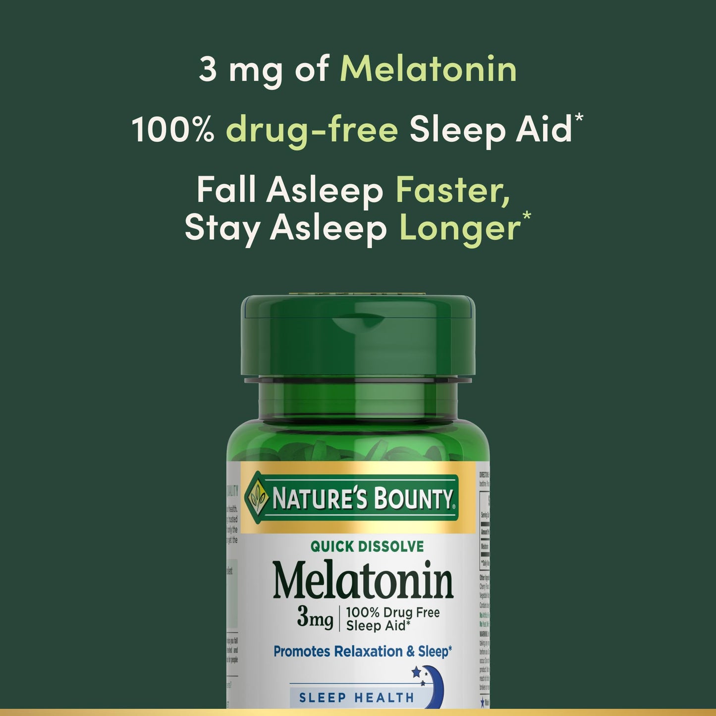 Nature's Bounty Melatonin 3 mg Tablets, 120 Count