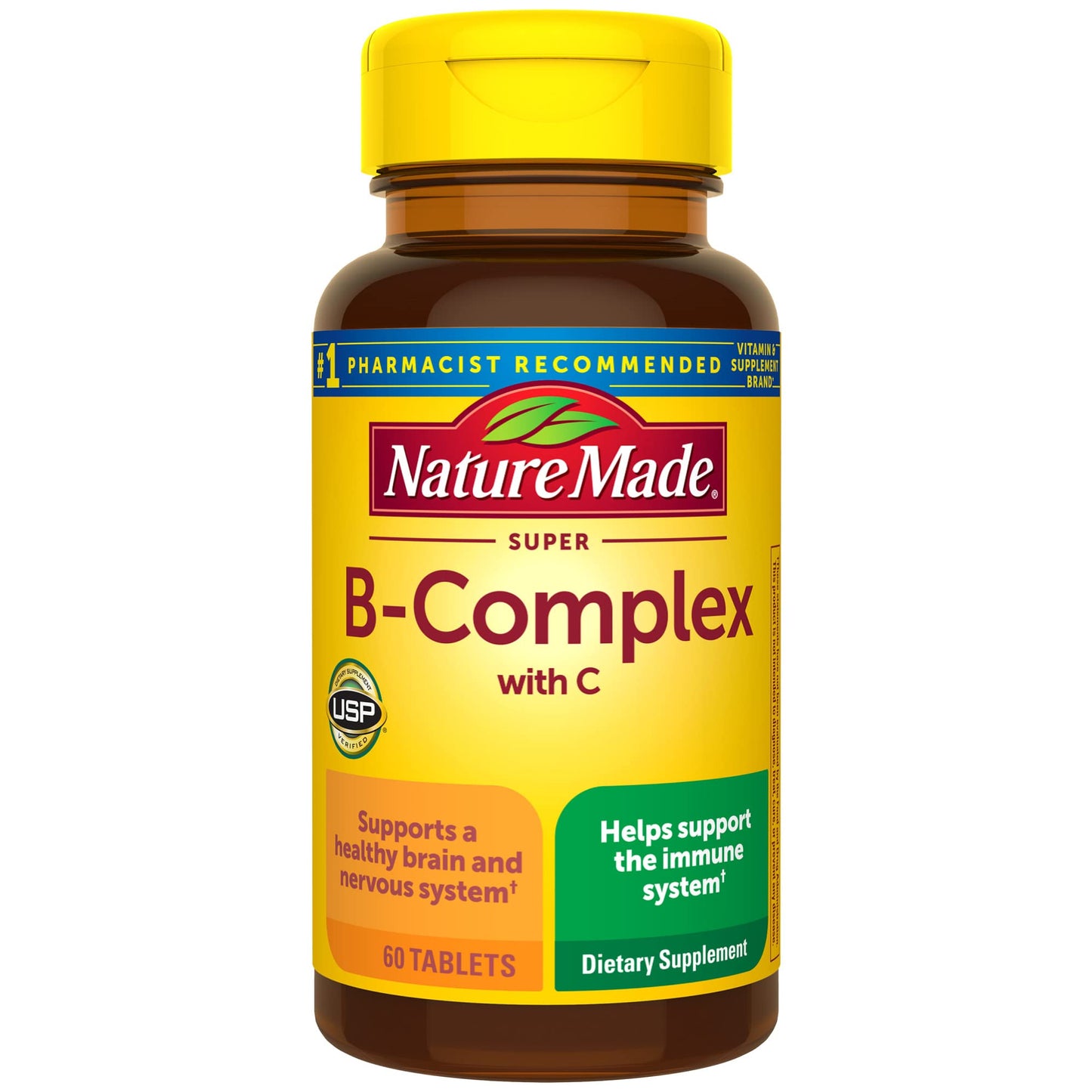 Nature Made Super B Complex with Vitamin C and Folic Acid Tablets, 60 Count