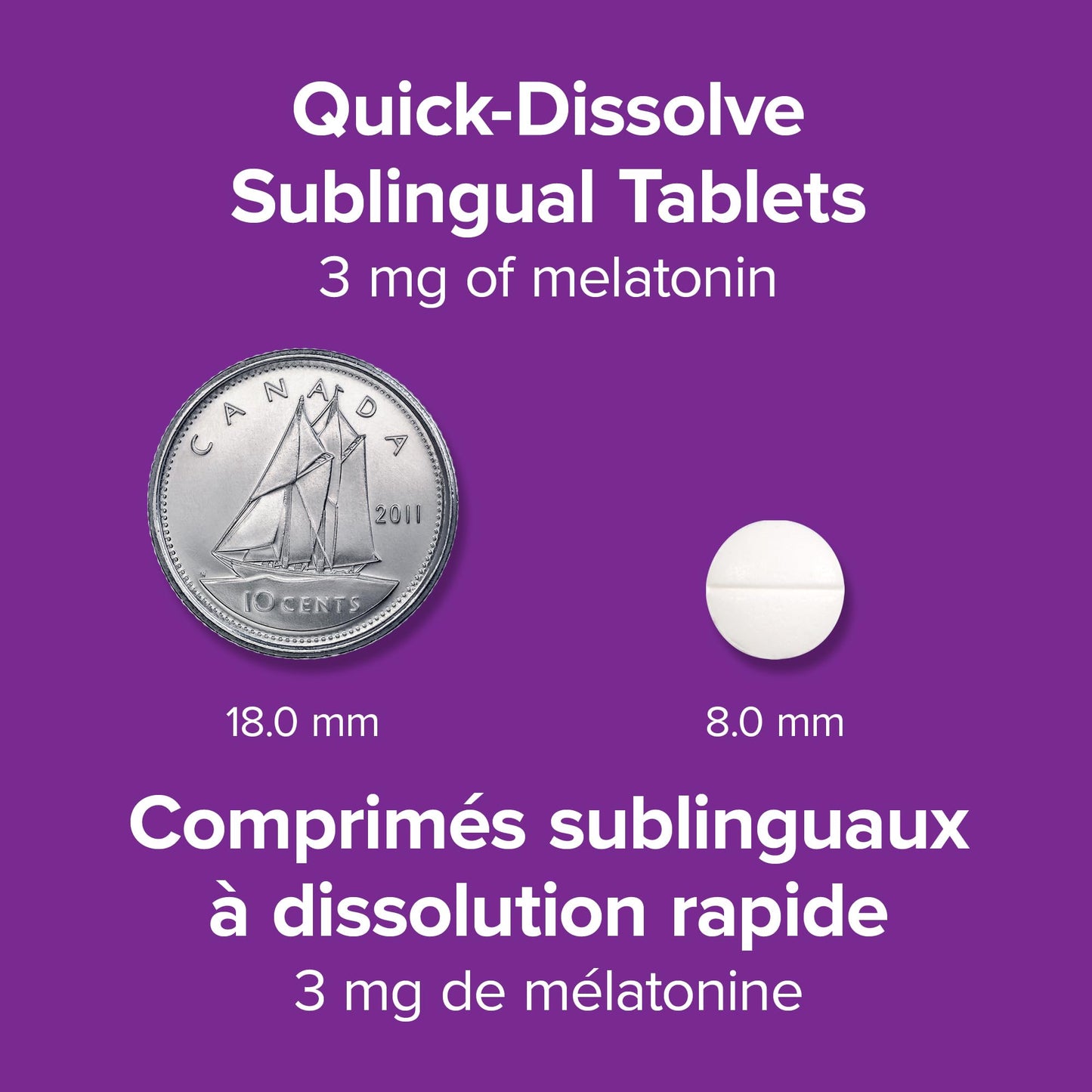 Webber Naturals Melatonin 3 mg Quick Dissolve, 90 Tablets