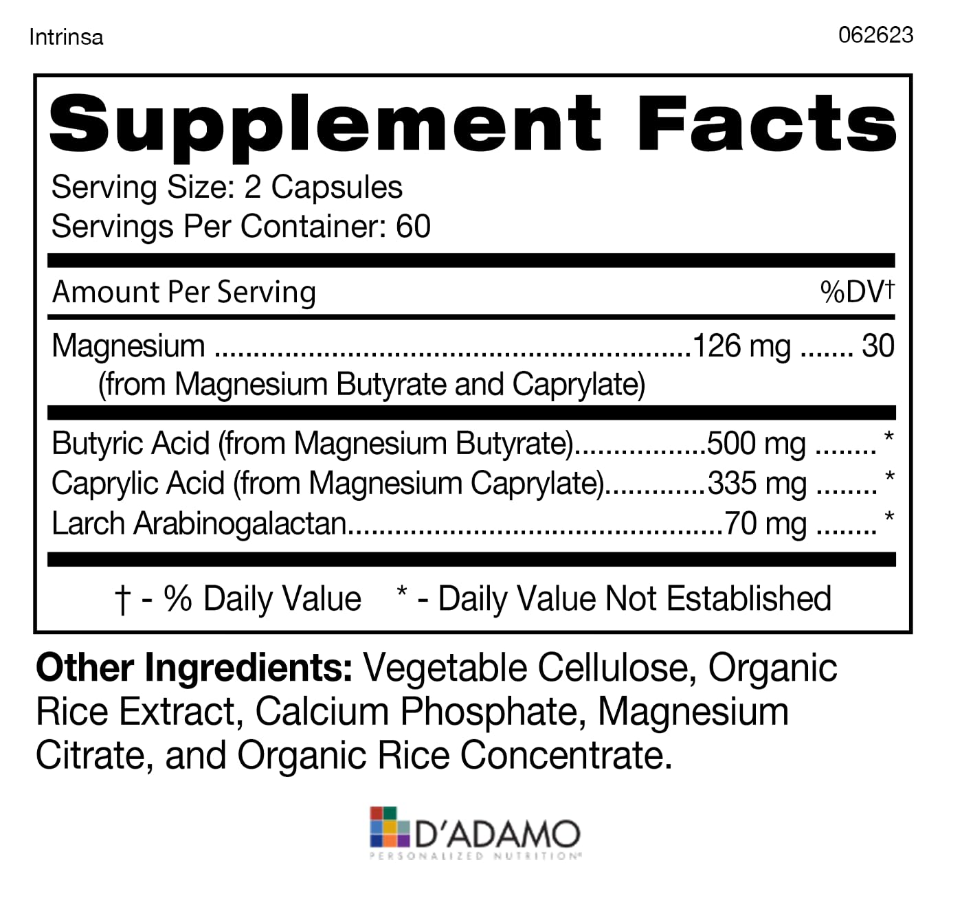D'Adamo Personalized Nutrition Intestinal Synergy Stack Capsules 90