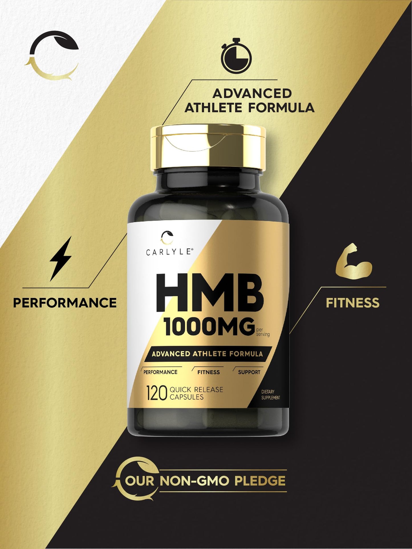 Carlyle HMB 1000 mg Supplement for Men & Women Capsules 120 Count