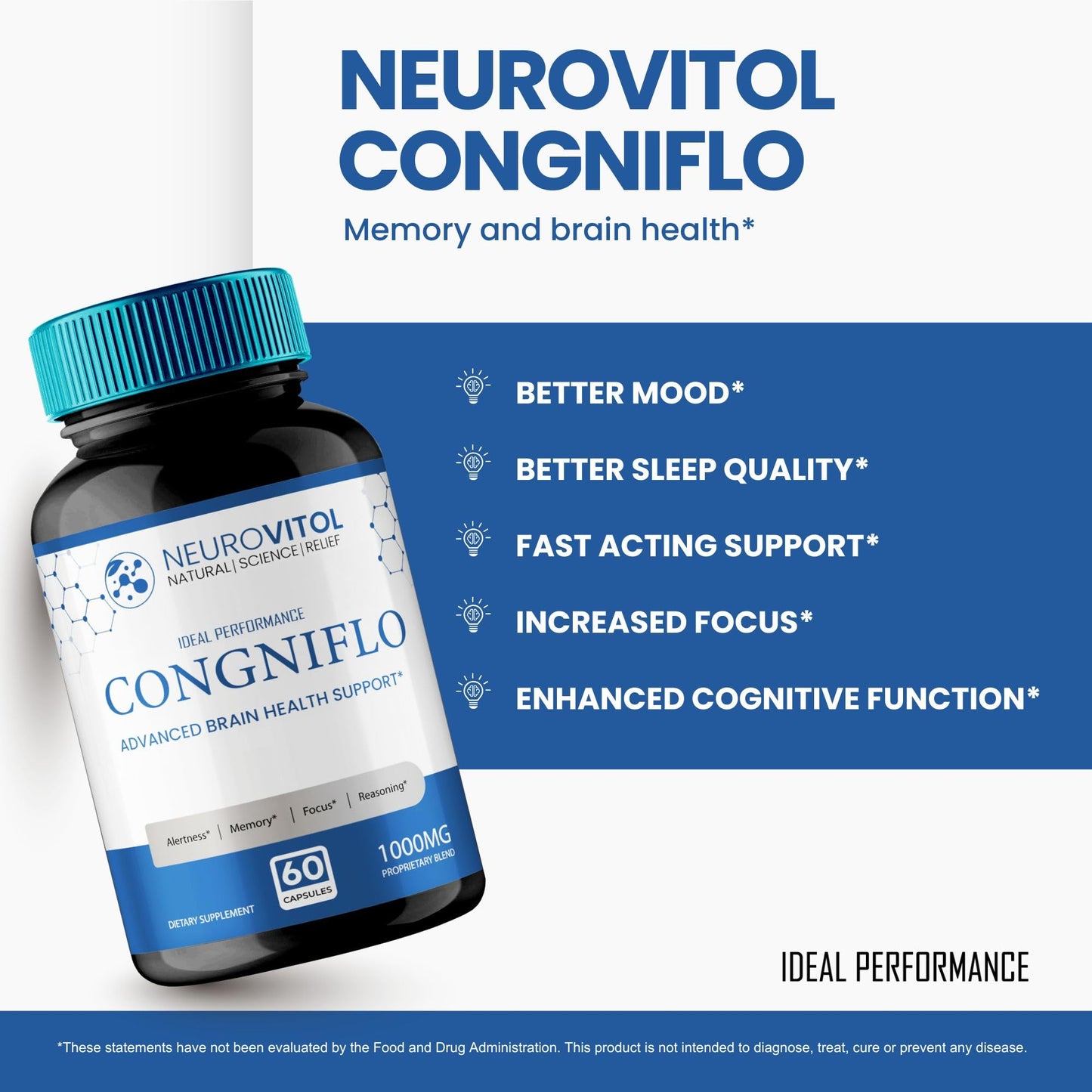 IDEAL PERFORMANCE NeuroVitol Cogniflo Capsules, 300
