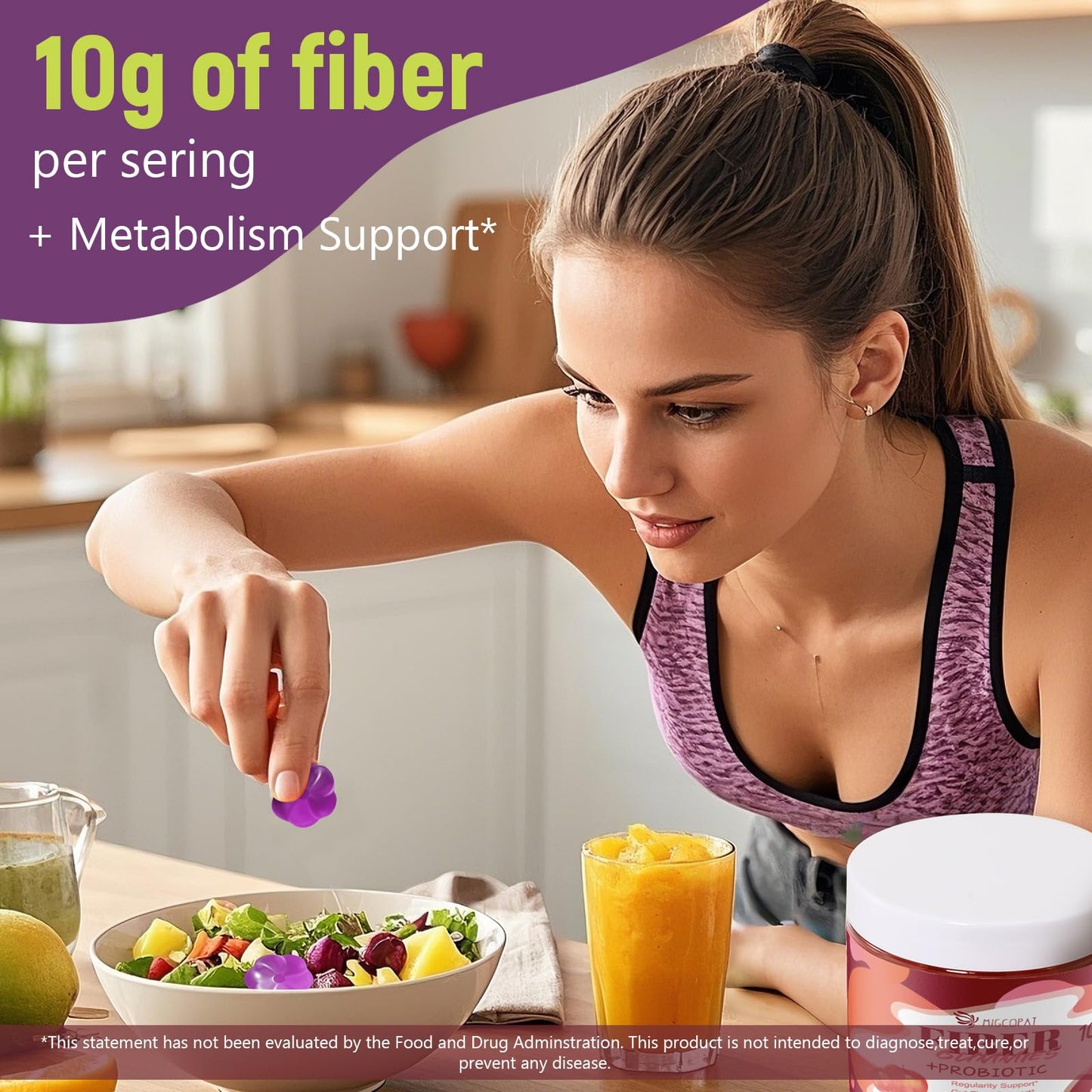 Migcopat 10G Fiber Gummies, 210 Count
