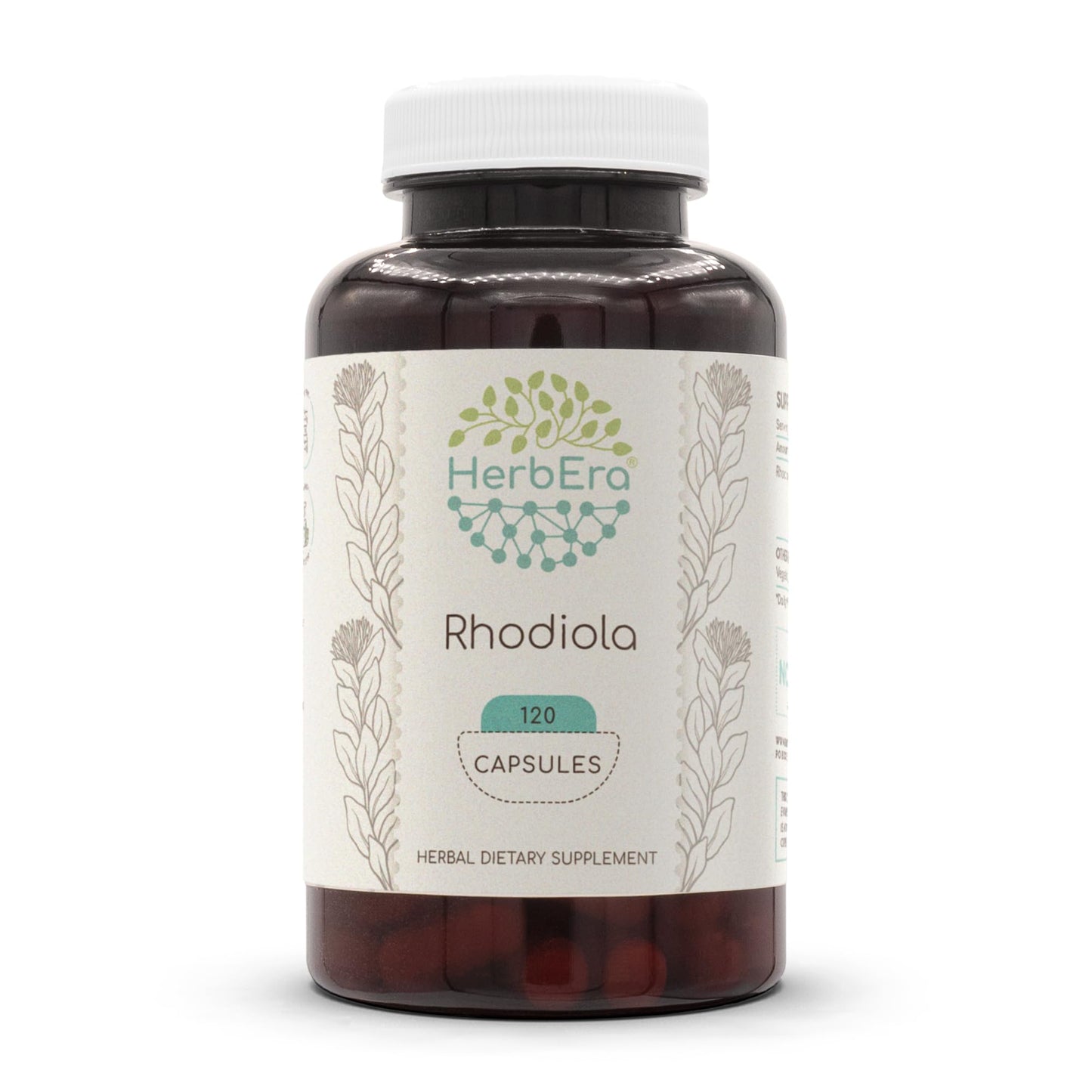 HerbEra Rhodiola 500 mg Capsules, 120 Count